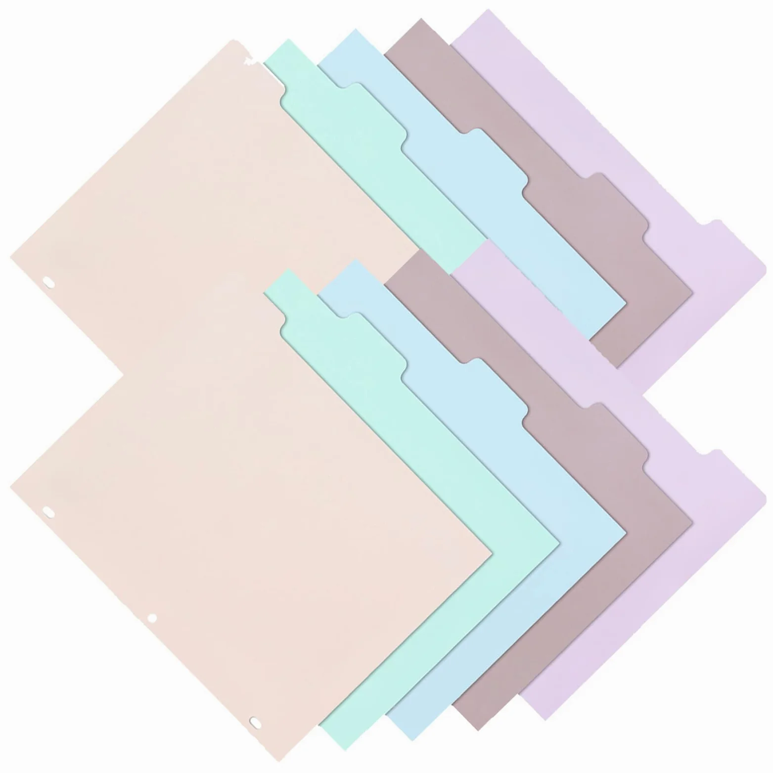 Alipis Divisori per Raccoglitori A4 in Plastica 3 Fori Set da 20 Fogli Mobili con Linguette Colorate Inserti Indice per Quaderni e Ufficio Compatibili per Uso Scolastico e