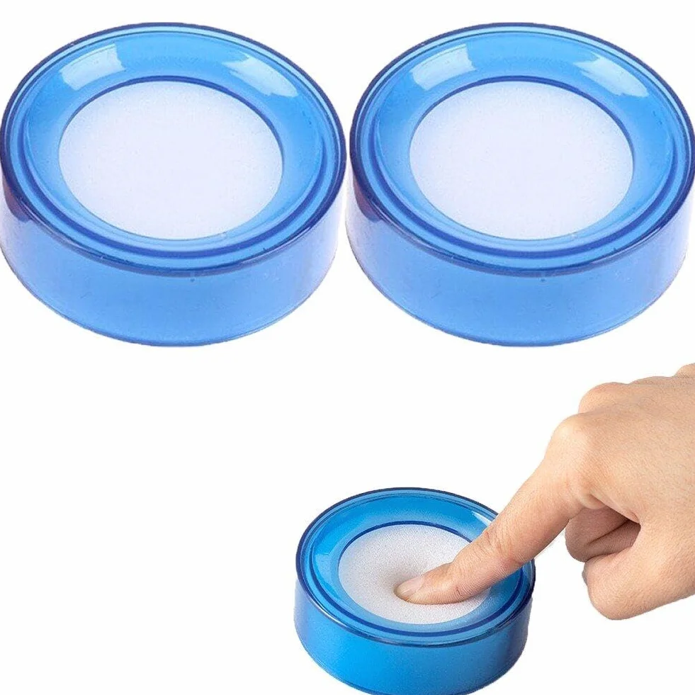 Spugna Smorzatore Dito Bagnato 2 Pezzi Custodia Rotonda Carta Creativa