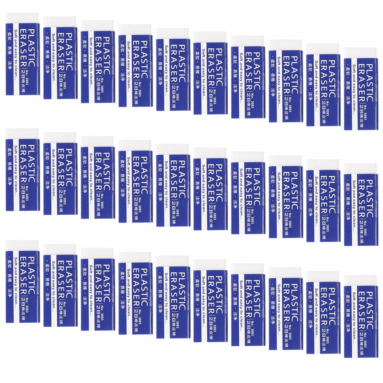 30 gomme da cancellare 2B, morbide, per pittura, bianche, strumento per cancellare e disegnare forniture per bambini e studenti