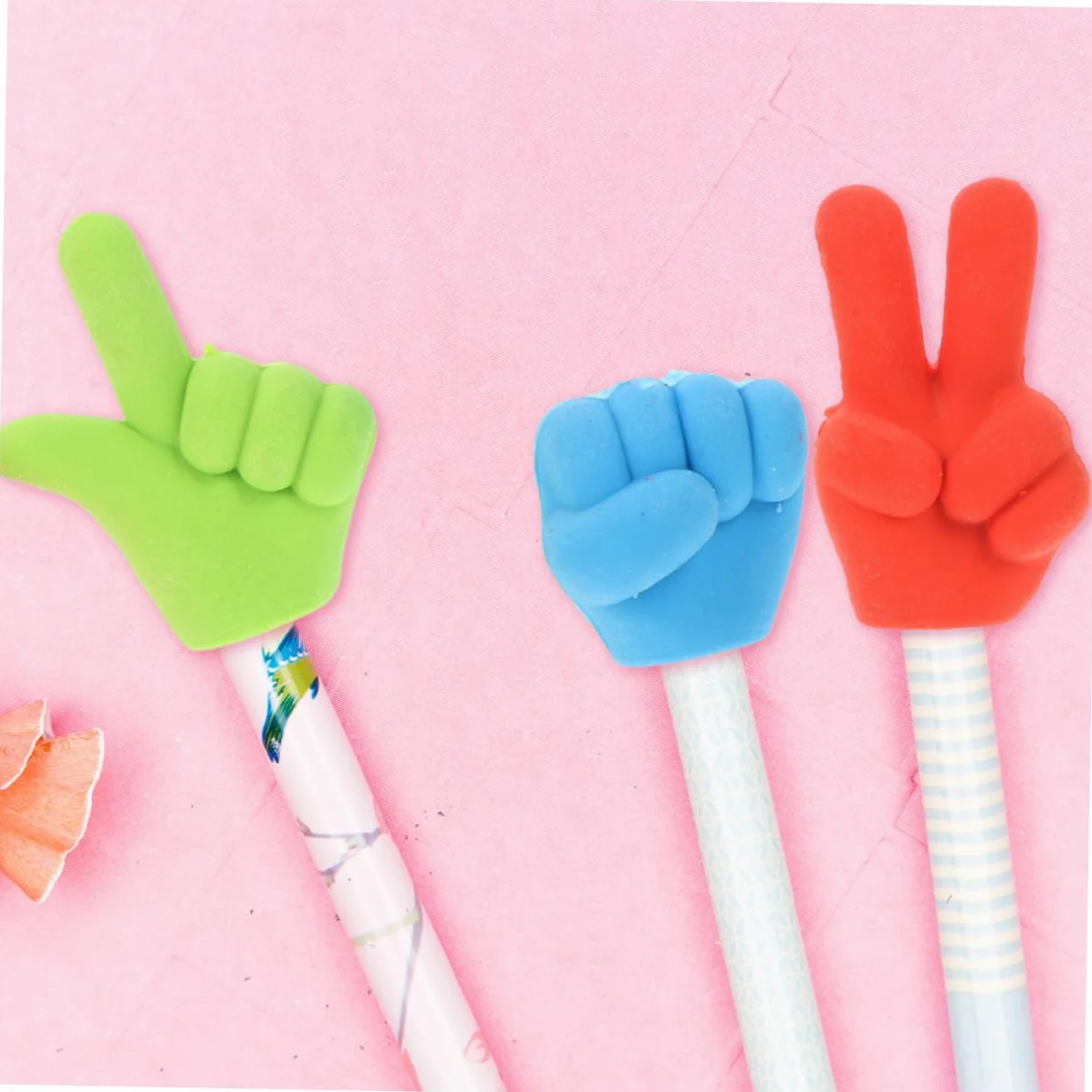 HOMSFOU 4 Set Cancellare Dito Per Decorativi Cartone Animato Per Scuola 20 Pezzi * 4