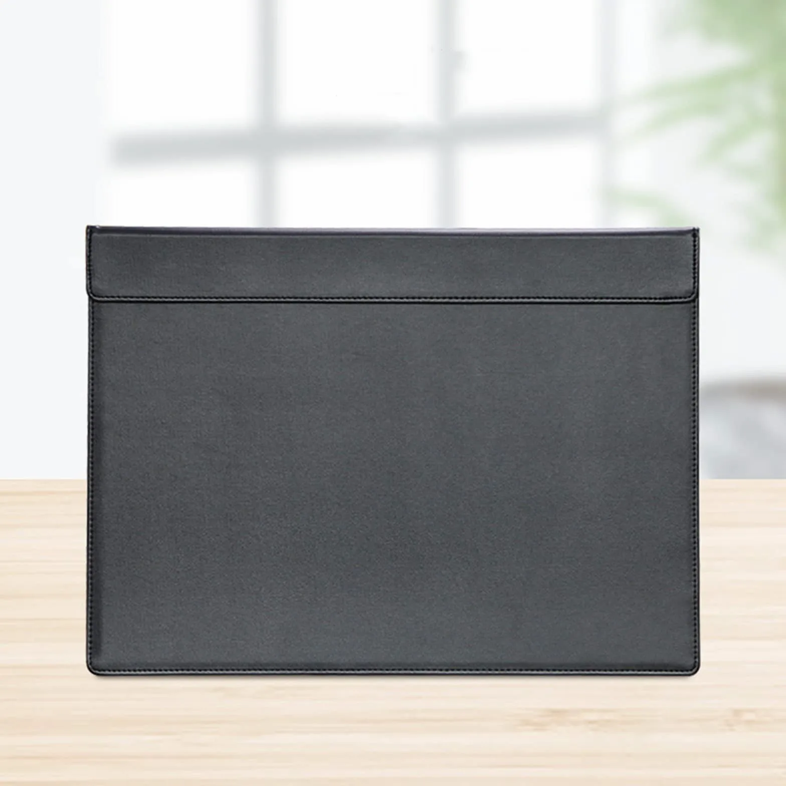 Portablocco Business foldering di Fascia Alta riunione di Cuoio Scrittura tampone A3 Desk tampone Signature Clip legante Magnetico per Ufficio, Hotel, Studio Clipboard Portablocco (Color : Black)
