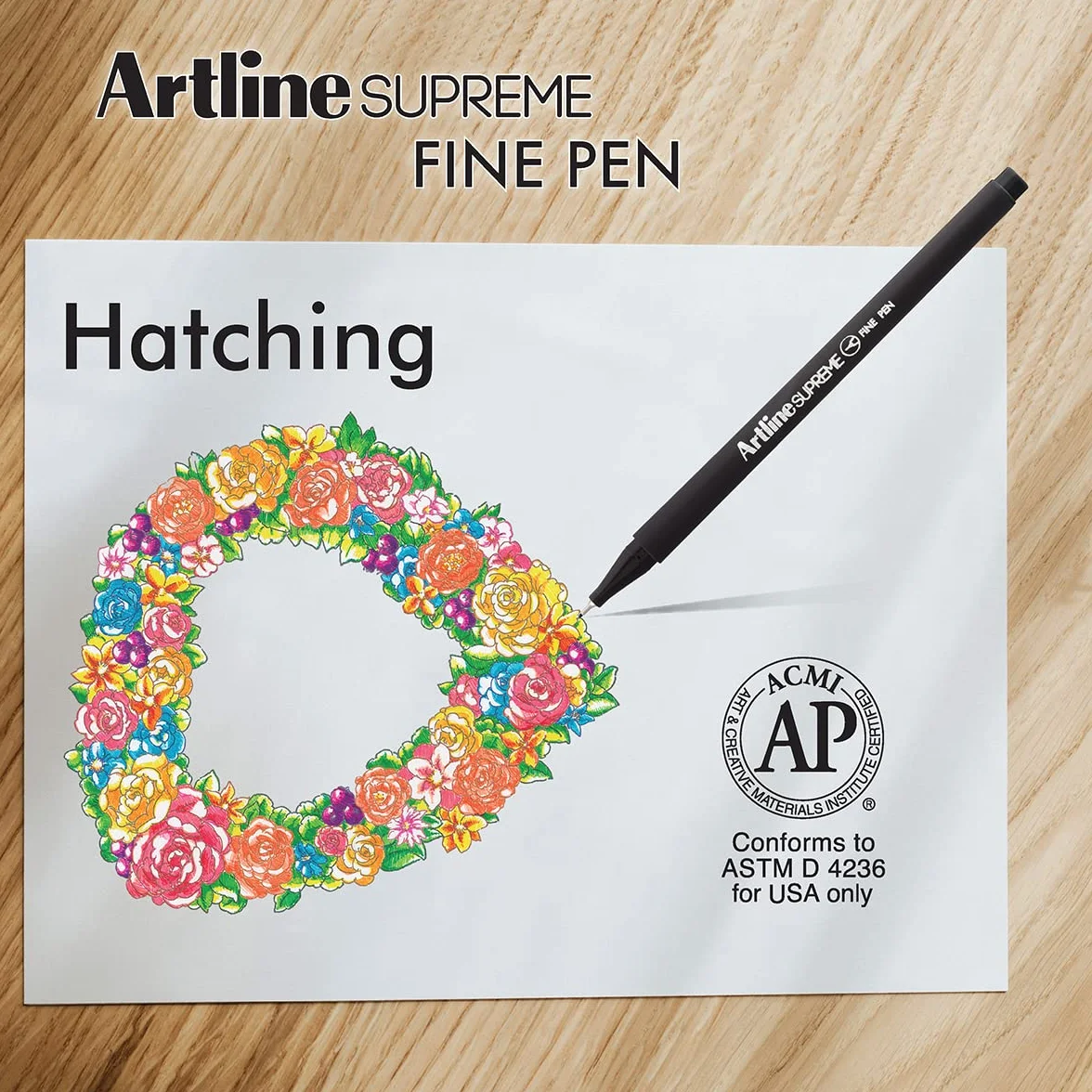 Artline Supreme Fine Penna Fineliner 0.4 mm Colori Vivaci Confezione