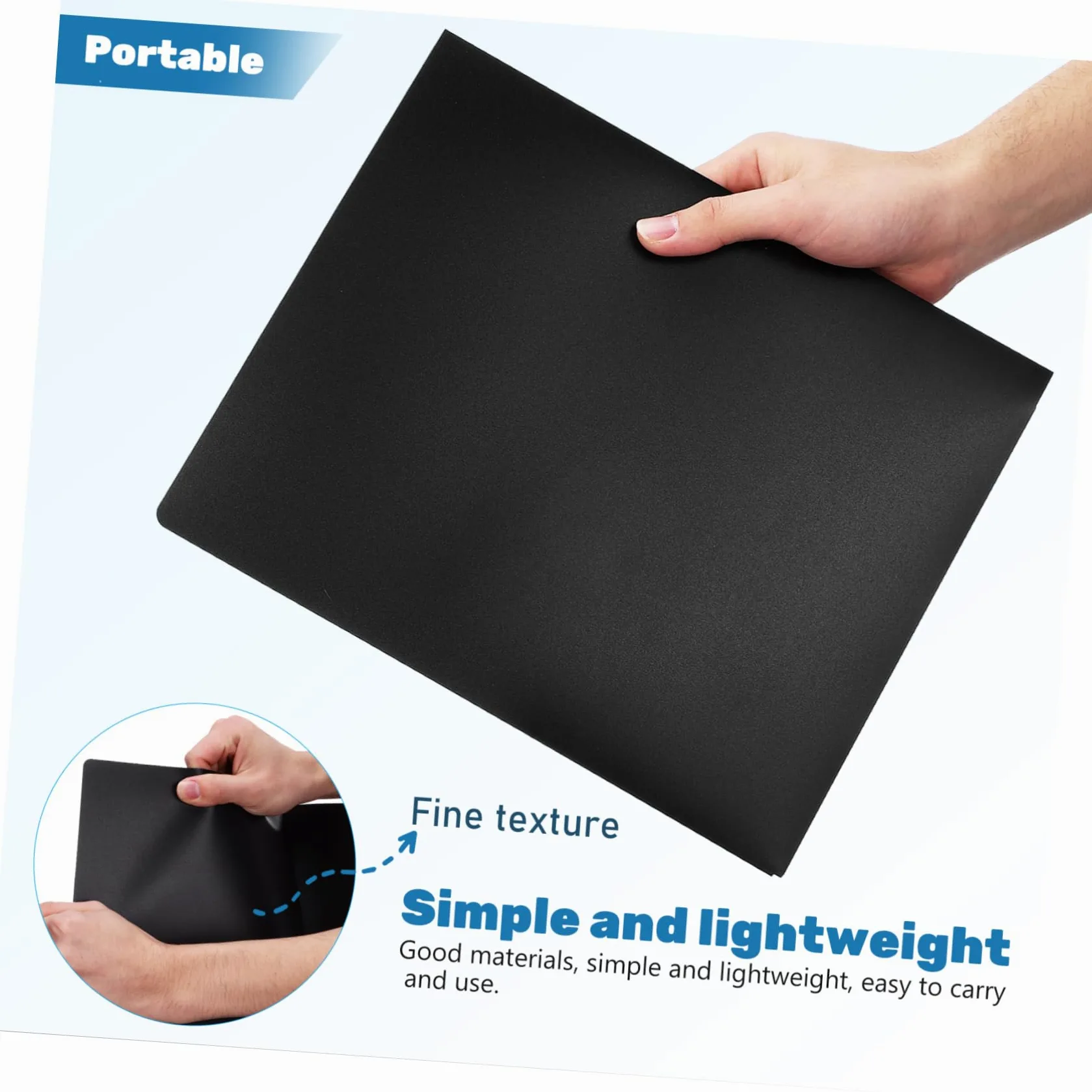 Artibetter Cartelle Nere in Plastica con Doppia Tasca Set da 12 Pezzi e Portabiglietti da Visita, Leggere e Portatili per L'organizzazione di Documenti in Ufficio e Scuola