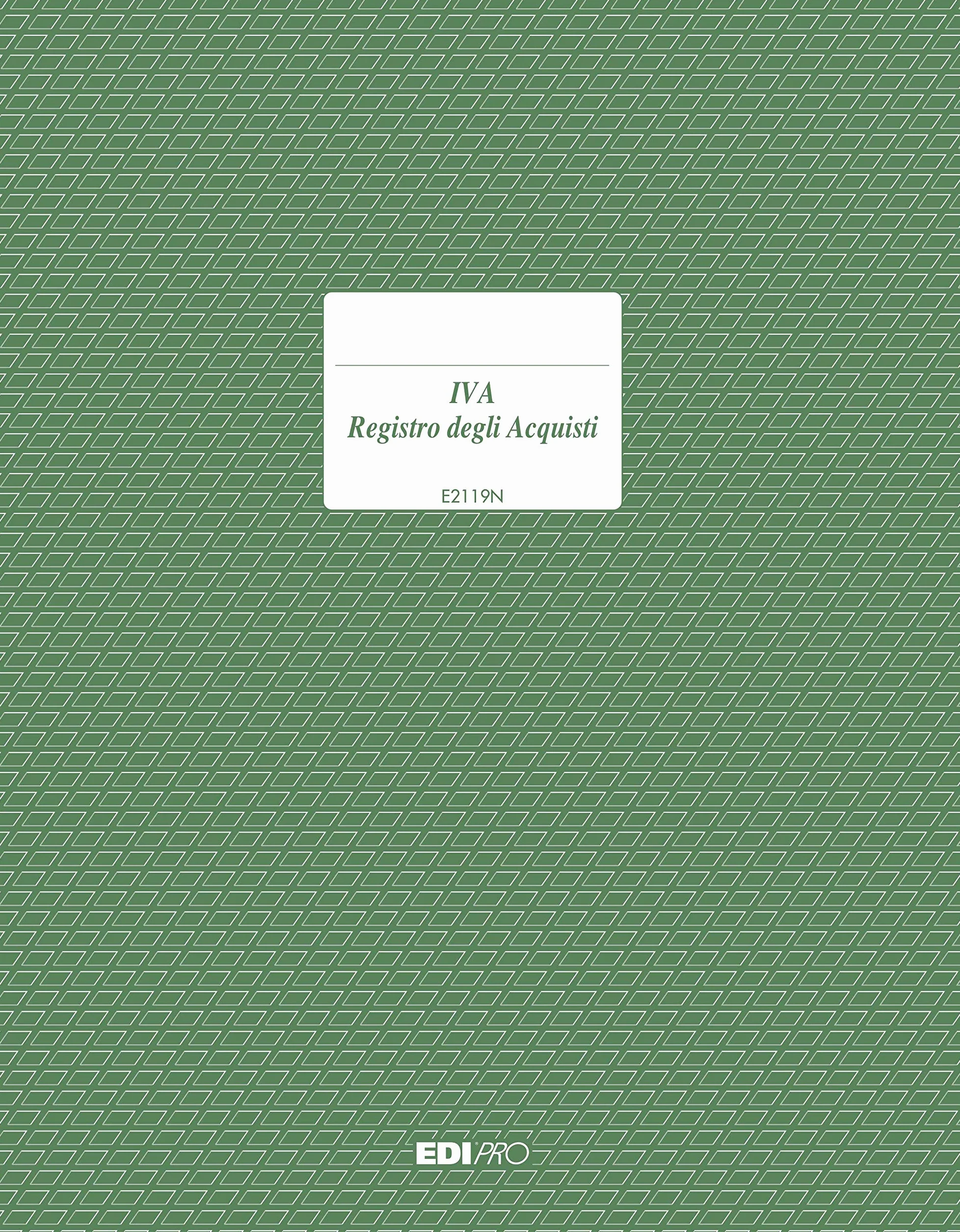 Registro IVA acquisti EDIPRO E2119N 47 pagine 31x24,5