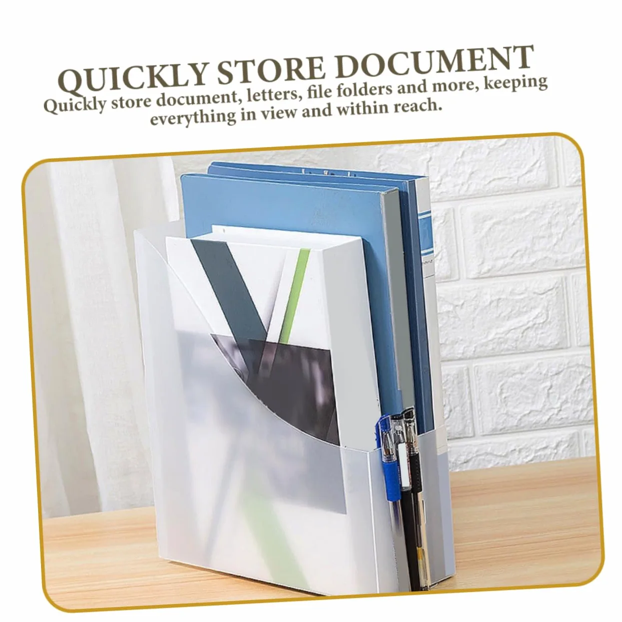 5pezzi Organizer Verticale Per Documenti Da Scaffale Da Ufficio Per Archiviazione Documenti e Materiale Scolastico Trasparente e Flessibile Per Scrivania e Spazi Di Lavoro