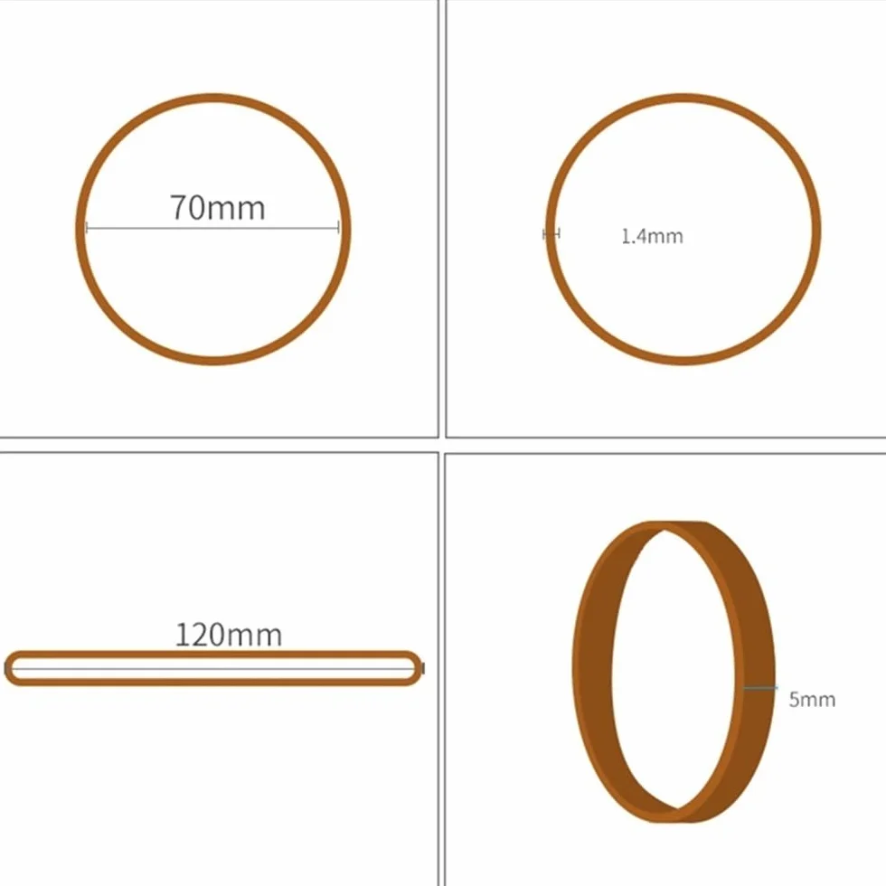 Elastici in Gomma, 100 Pezzi di Elastico, Elastici for File Gialli 70 x 5 mm Elastici in Gomma, Braccialetto Elasticizzato Accessori for la Cucina di casa