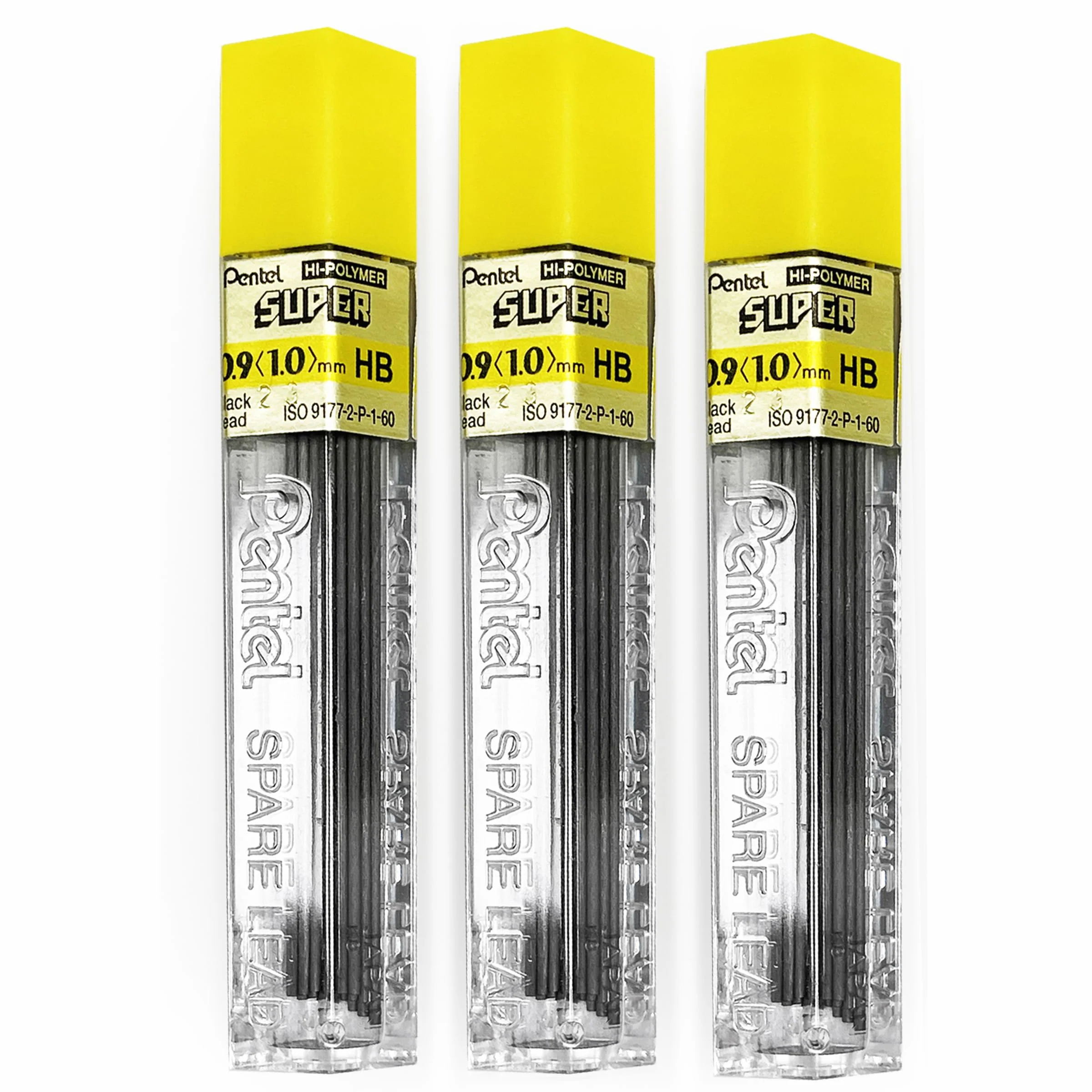 Pentel mine per matita 0,9 mm HB polimero per matite a scatto meccaniche 45 pezzi