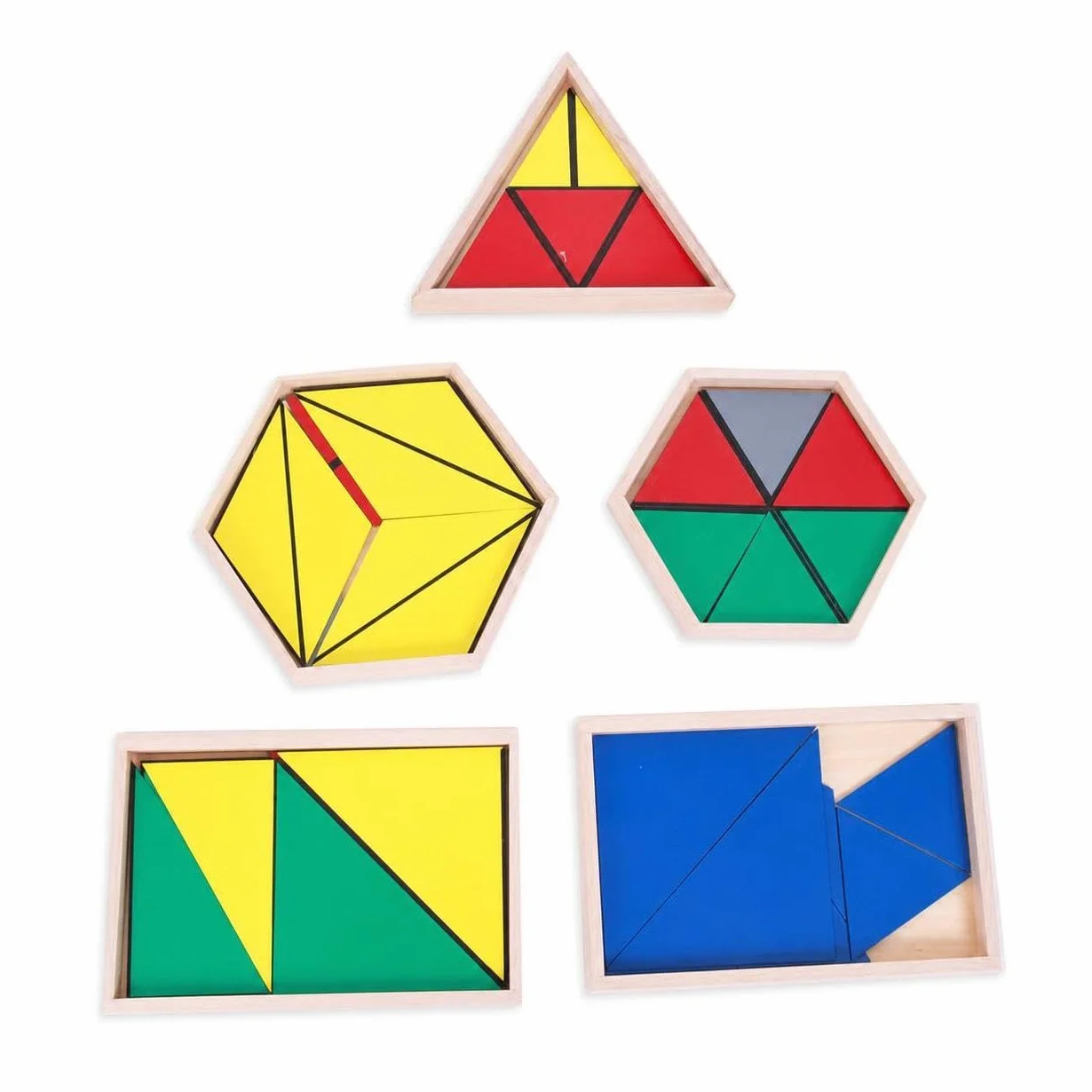 Giocattolo Educativo in Legno con Forme Geometriche per Bambini 4-6 Anni - per l'asilo nido | per la didattica, Versione professionale