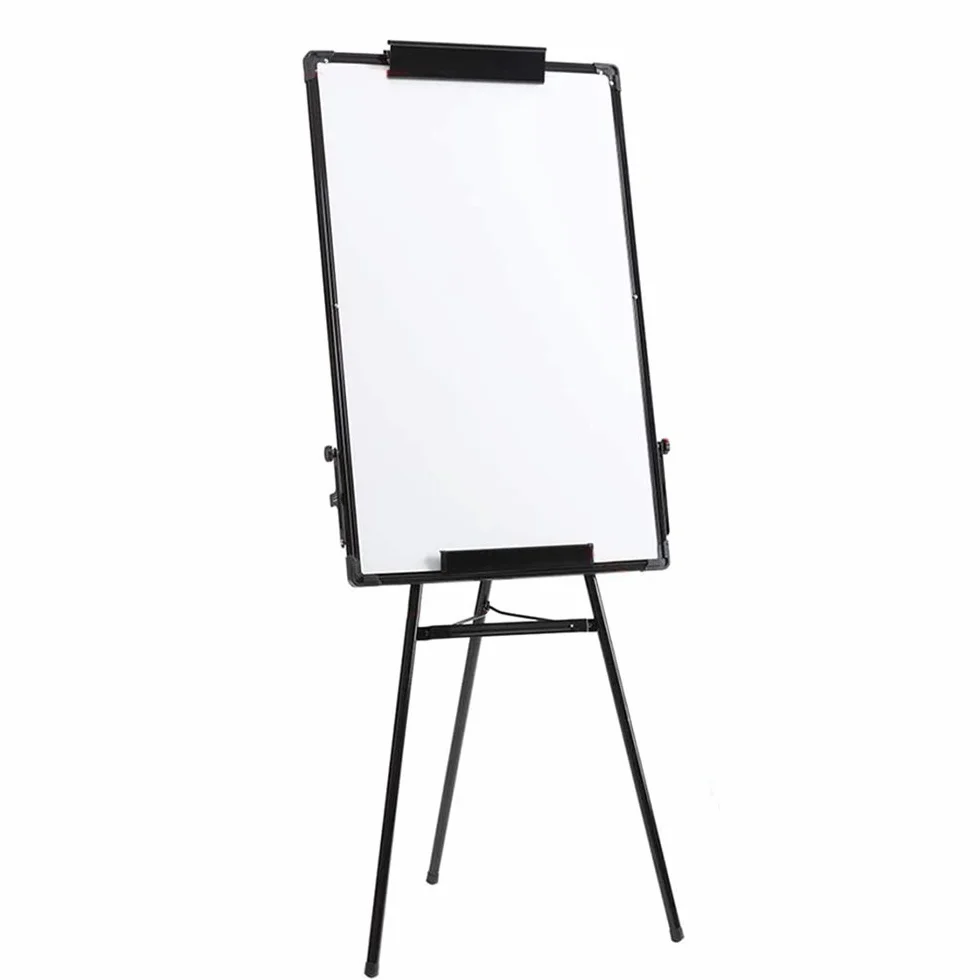 Lavagna bianca cancellabile su piedistallo magnetico nero lavagna cancellabile a secco portatile regolabile in altezza per scuola, ufficio e casa, 60 x 90 cm