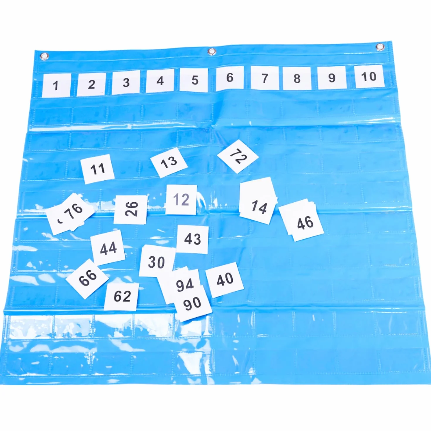 Dohe Educa - Pannello 100 tasche per imparare tabelle da moltiplicare e matematica, con carte da 0 a 99 - materiale scolastico ed educativo