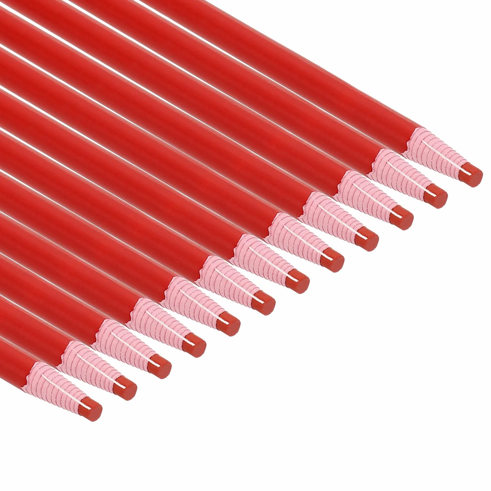 PATIKIL Pennarelli Staccabili 12pz Matite Cera Grasso per Indumenti Vetro Pellicola Disegno Carta Vinile Metallo Rosso