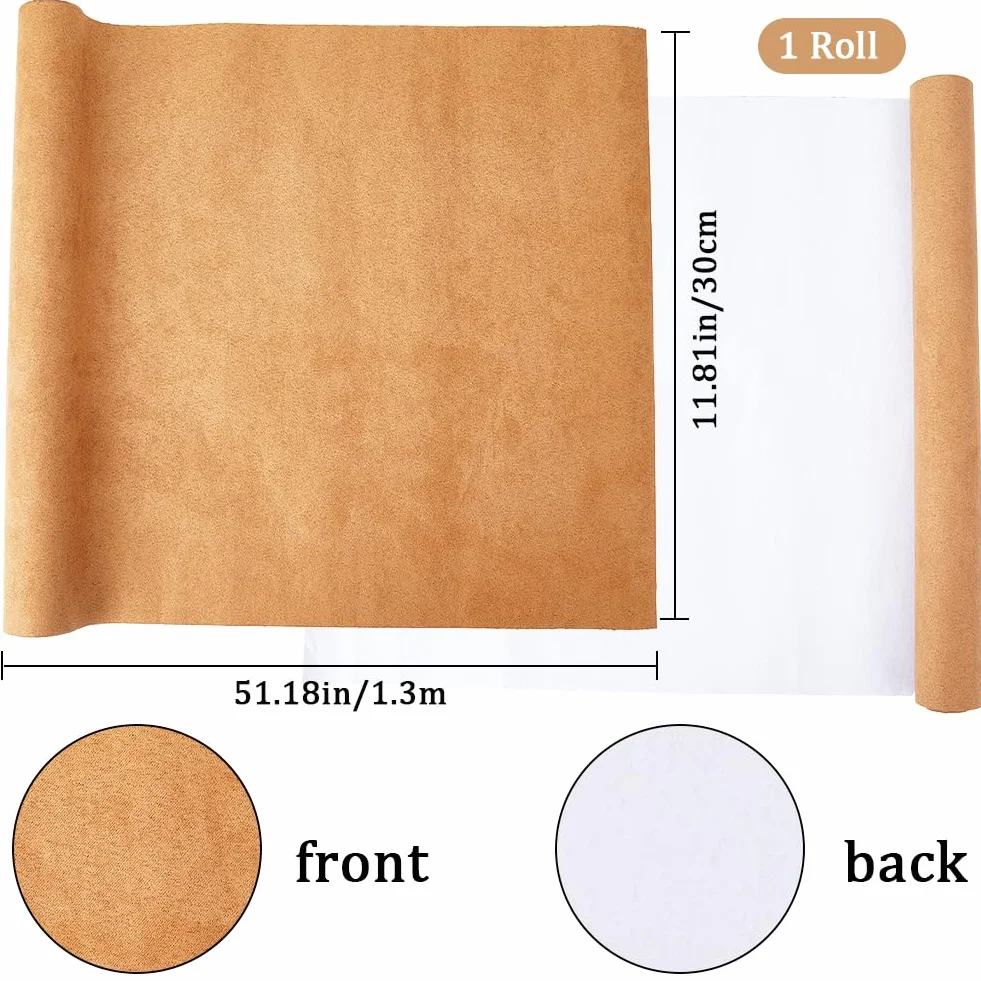 CRASPIRE 51 x 11.8 pollice Pelle Scamosciata Libro Panno per Rilegatura di Libri Copertina con Supporto In Carta Scrapbooking