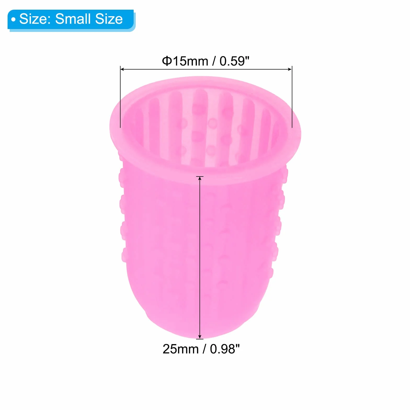 PATIKIL Silicone Polpastrelli Protezione Dita 10pz 0.59 Pollici Rosa