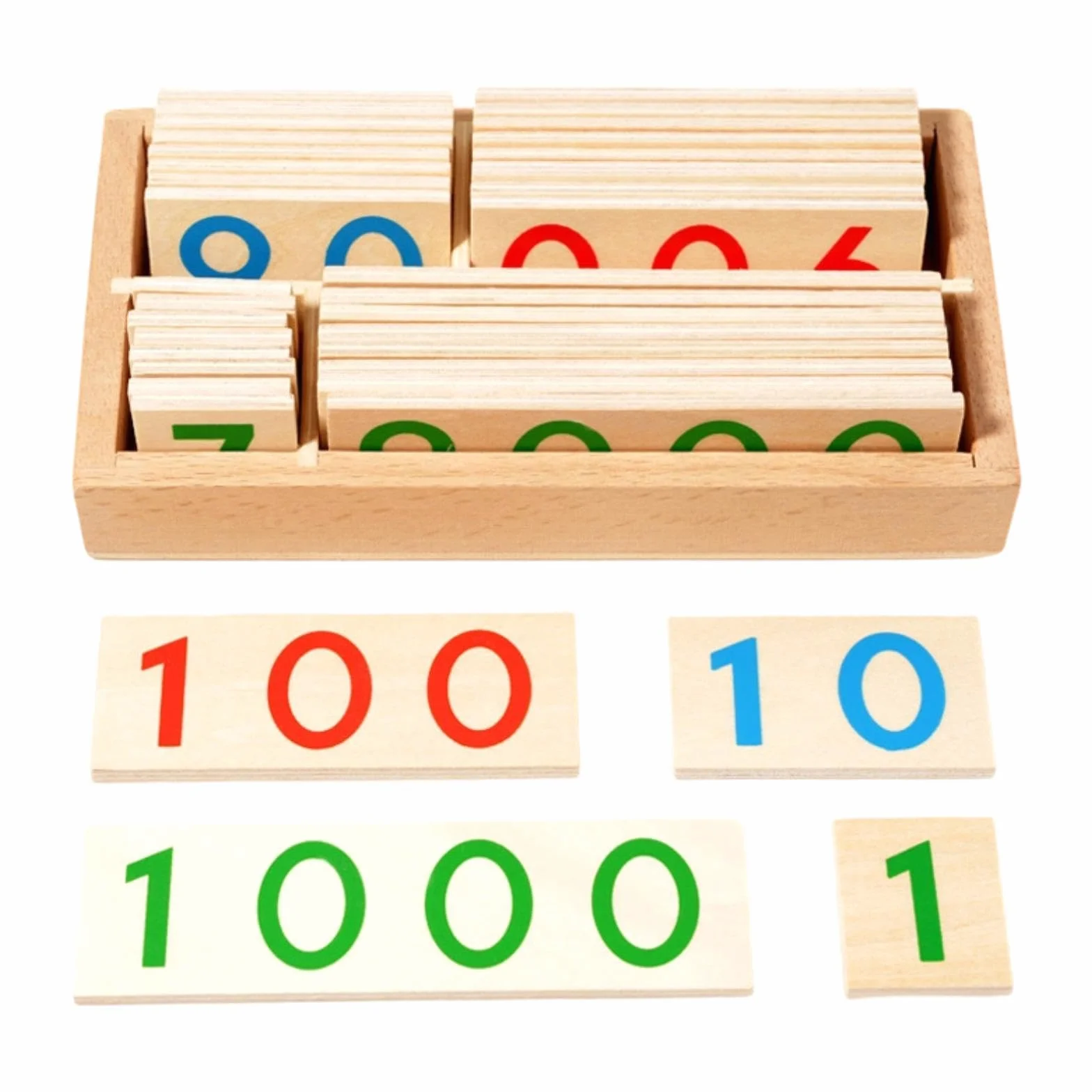 Numero Carte Apprendimento Set Carte Educative Prescolari in Legno Strumento Didattico Conteggio Manualità Adatto per Bambini Insegnanti Casa Scuola