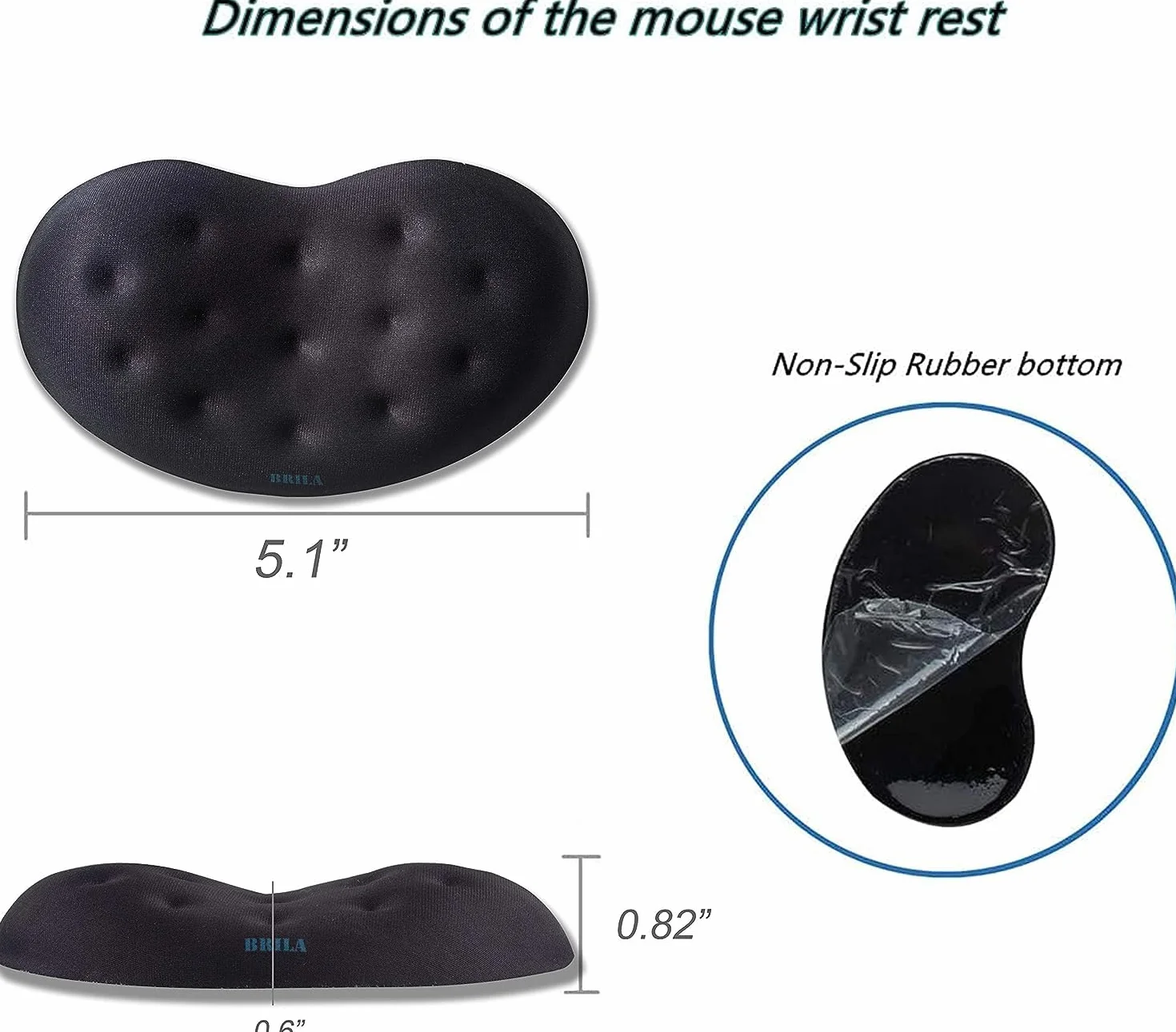 Cuscino ergonomico in memory foam per poggiapolsi per computer, sollievo dal dolore al polso