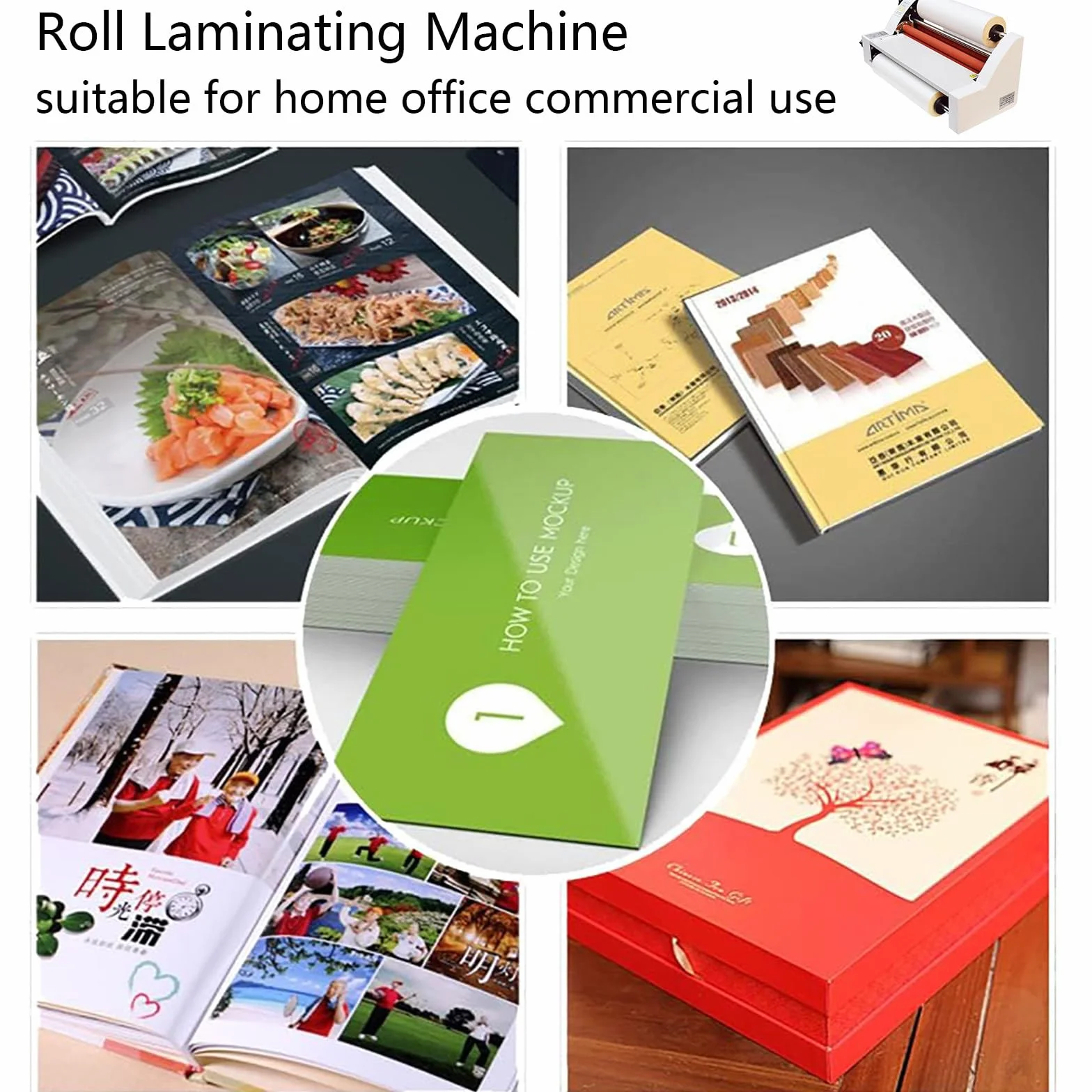 Laminatore a Caldo e a Freddo, Macchina per laminazione Elettronica, Controllo della Temperatura con Display Digitale da 350 mm, Mono e Bifacciale, per Ufficio
