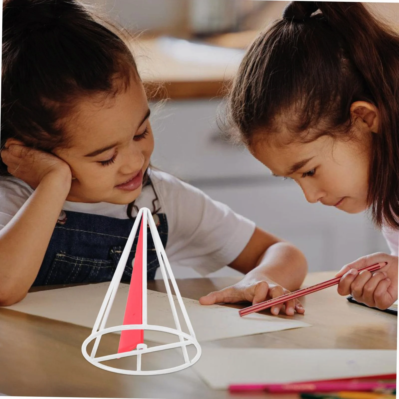 Set Dimostrativo di Solidi Geometrici in Ferro Rotante Cilindro e Cono per Scuola Elementare
