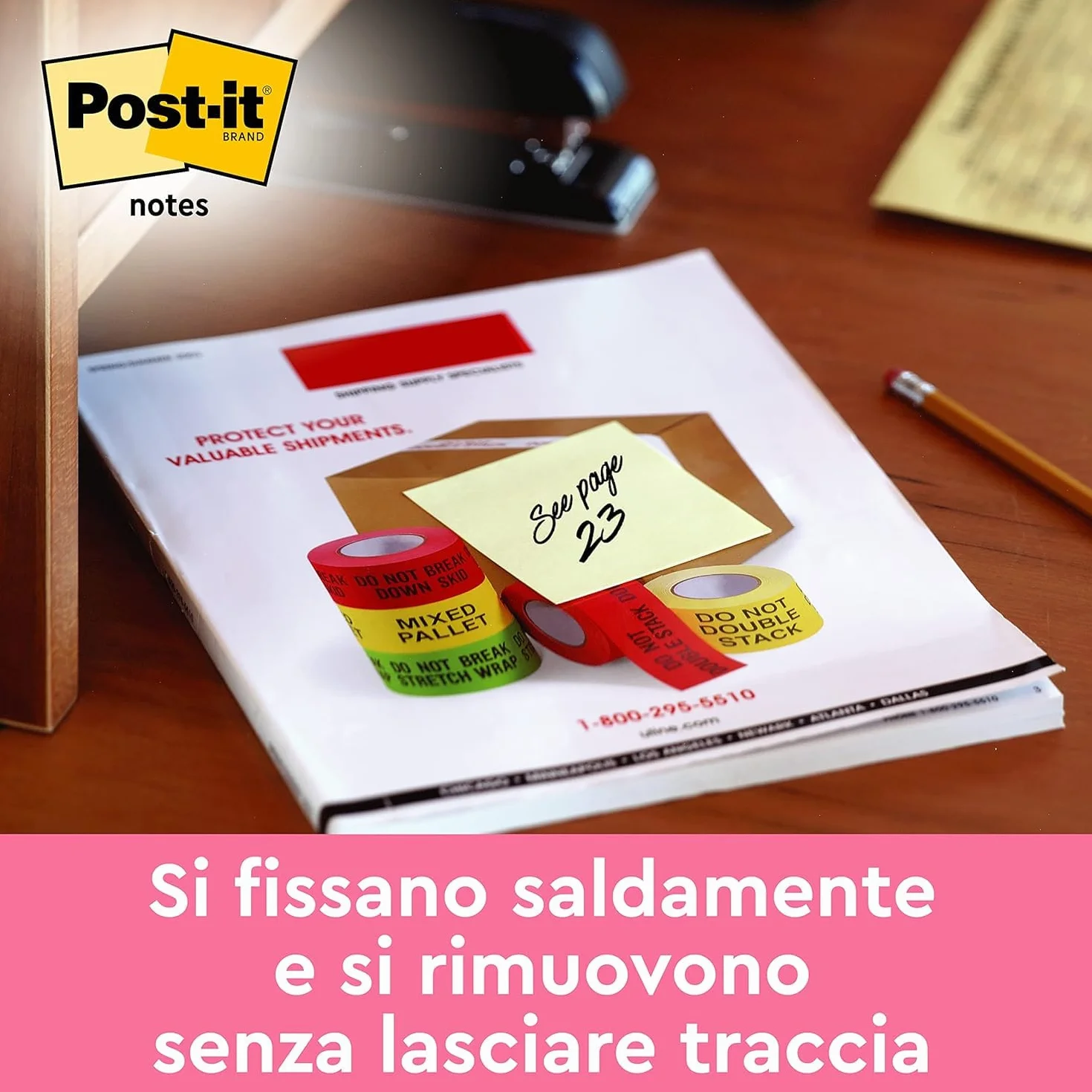 Post-it Canary Yellow Foglietti Adesivi 76 mm x 76 mm, Confezione da 24 blocchetti, 100 Fogli per blocco