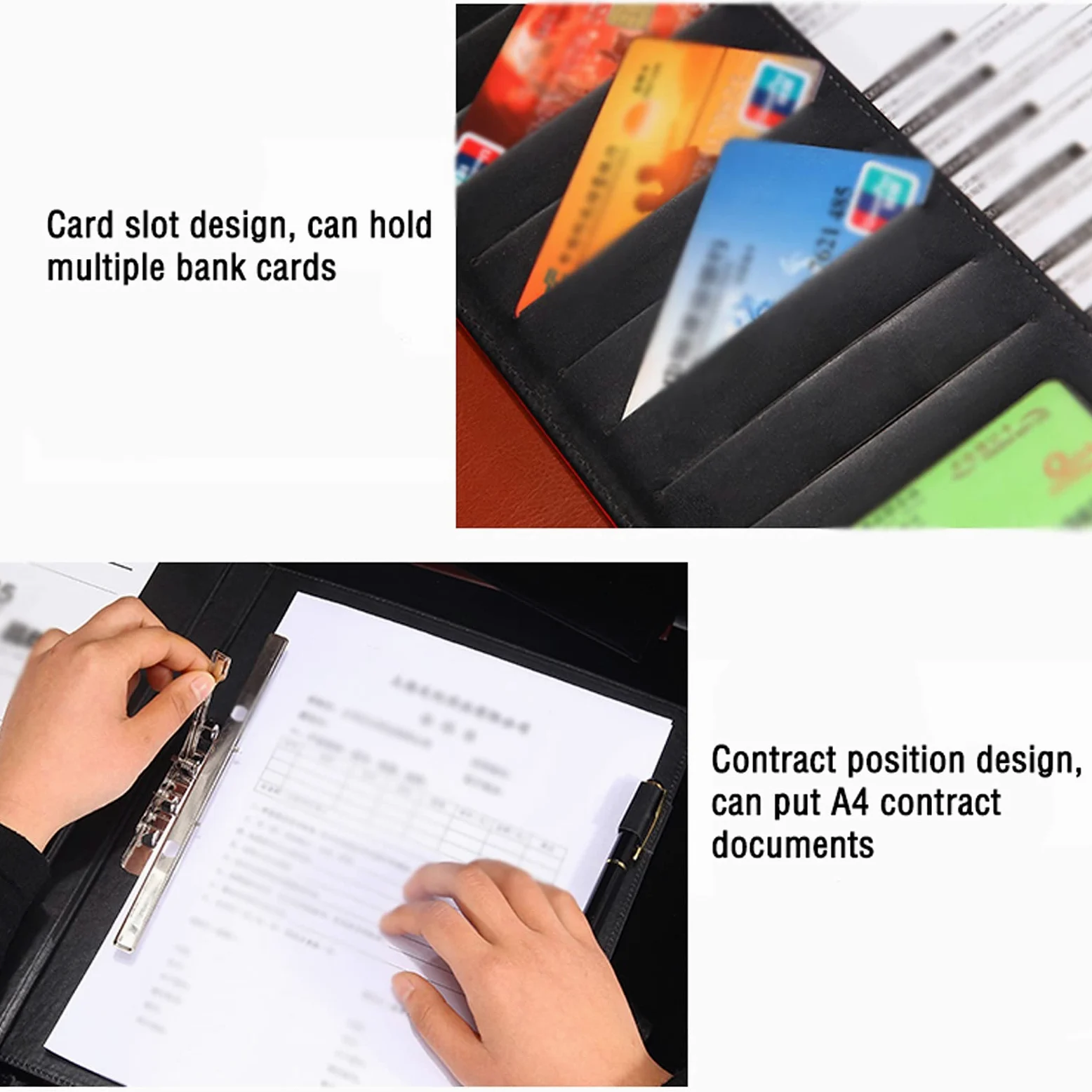 Cartella portadocumenti espandibile A4 Semplice cartella Ampio legame multicolor in pelle multicolor con inserimento di penna insert riunione di business folder-2 packs Cartelline Portadocumenti (Col