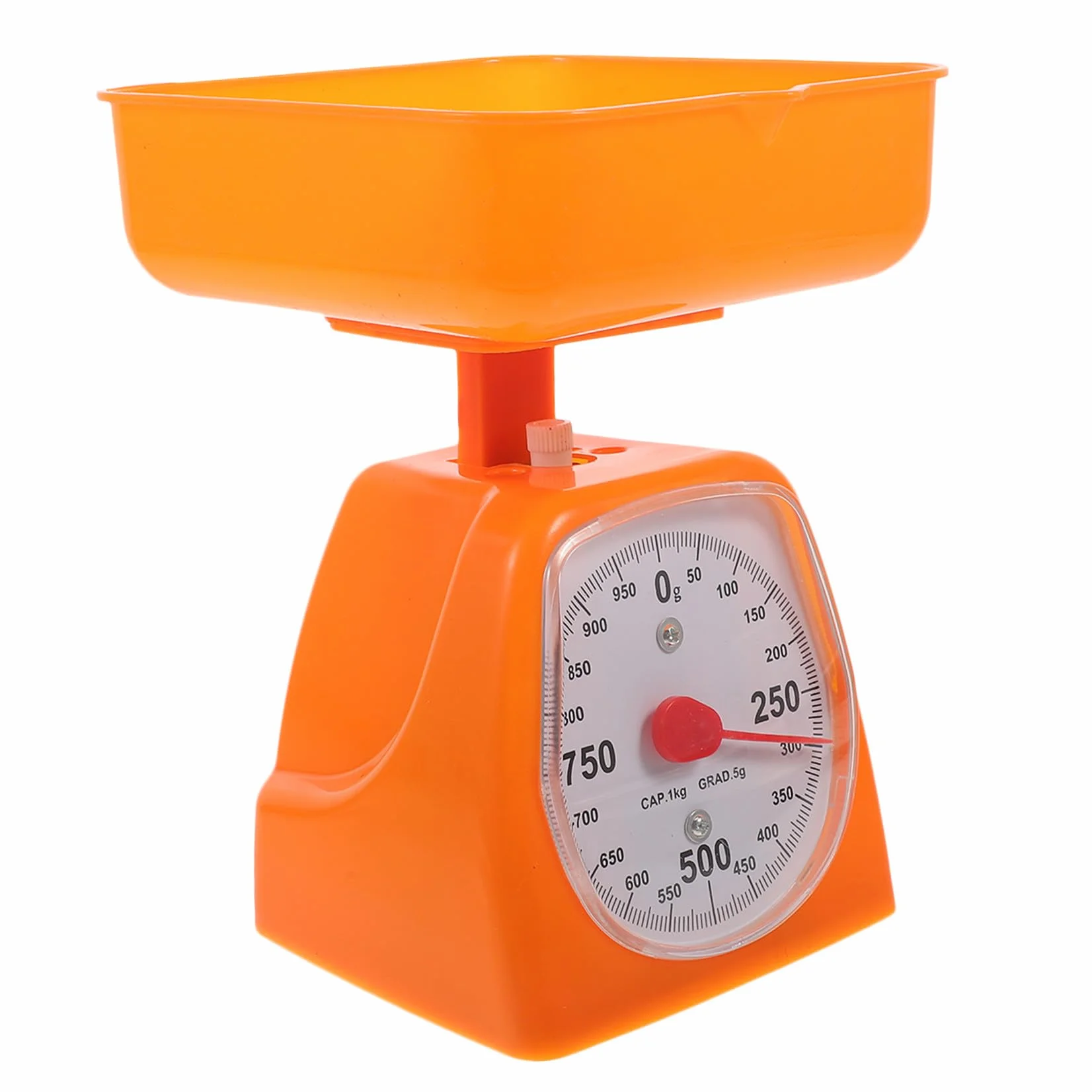 Bilancia da Cucina Analogica in Plastica Resistente a Quadrante Classico 1-2 Kg per Studenti e Uso Laboratoristico, Bilancia Alimentare Portatile per Controllo Colore Casuale