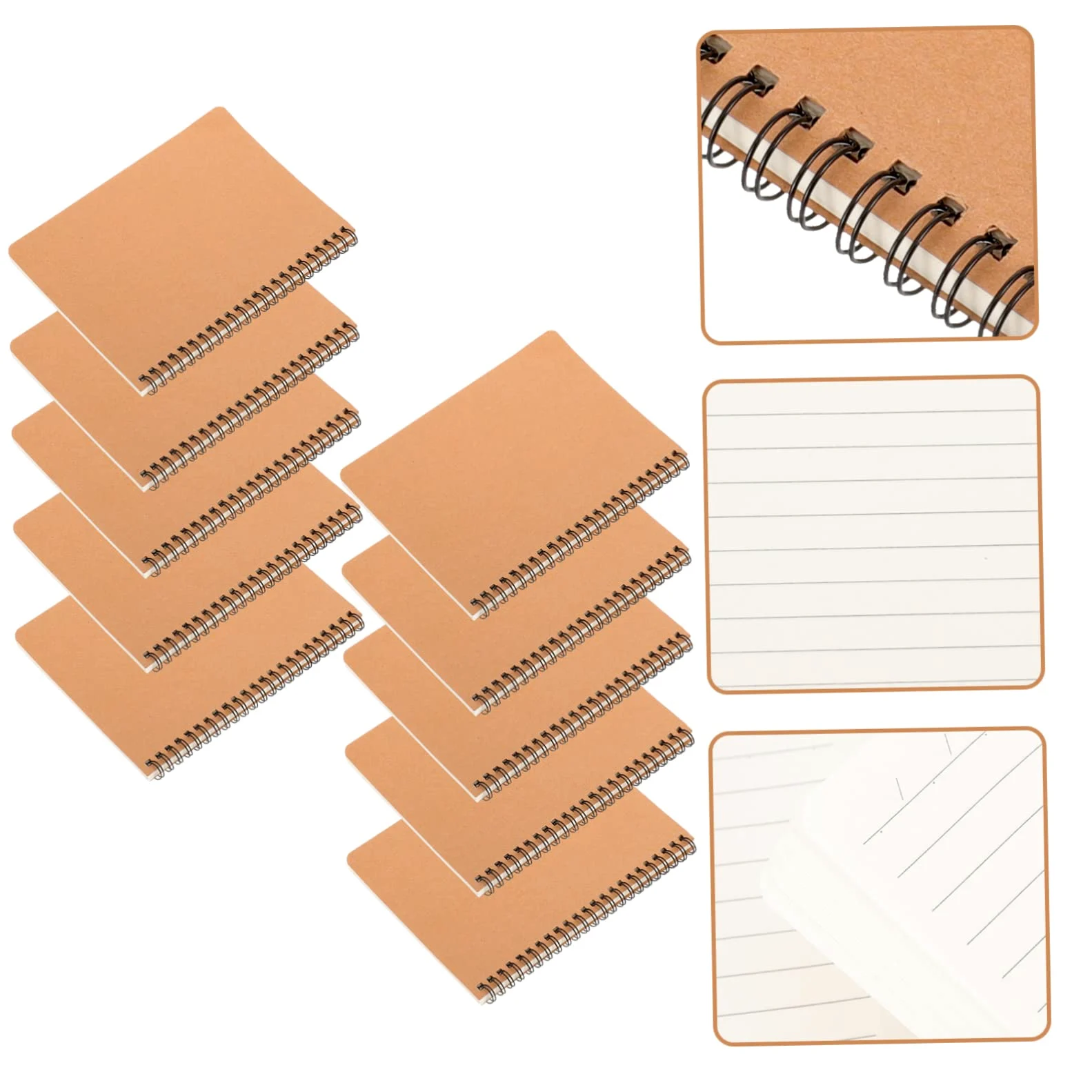 VILLCASE 10pezzi Quaderno Spirale Diario Pagine Bianche Blocchi Note per Pianificazione Quaderno Copertina Rigida per Scrivere e Prendere Appunti