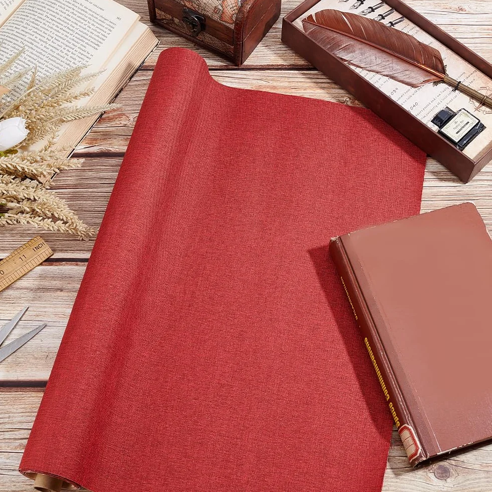 OLYCRAFT Tessuto Autoadesivo per Rilegatura 100x43cm Lino Libri Scatole Regalo Fai Da Te
