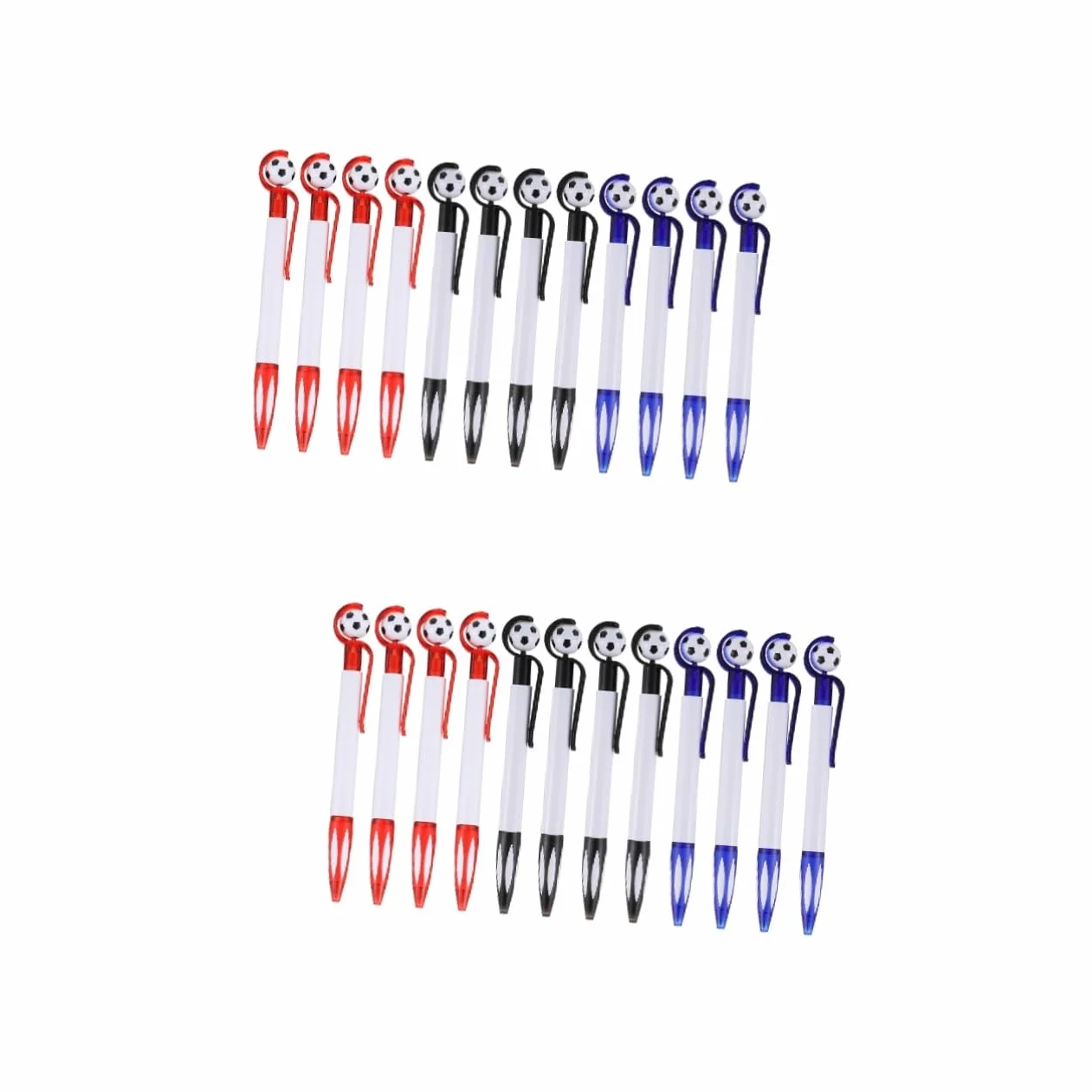 NUOBESTY 2 Set Penna A Sfera Penne A Sfera Rosse Penne Da Calcio Novità Coppa Di Calcio Decorazioni Per Feste Di Compleanno A Tema Calcio Festa Di Calcio Plastica 18 Pezzi * 2