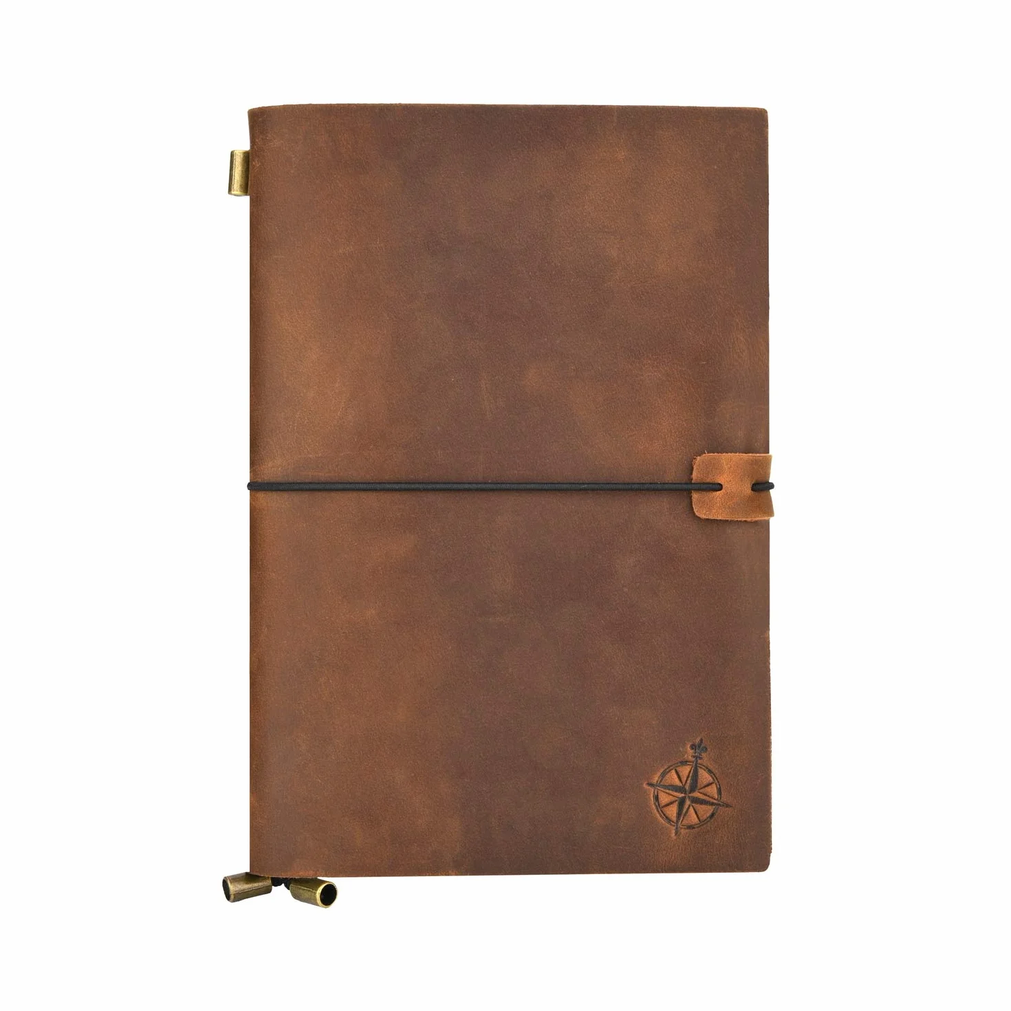 WANDERINGS Taccuino da Viaggio A5 – 15×22 cm – Diario in Vera Pelle Artigianale Ricaricabile