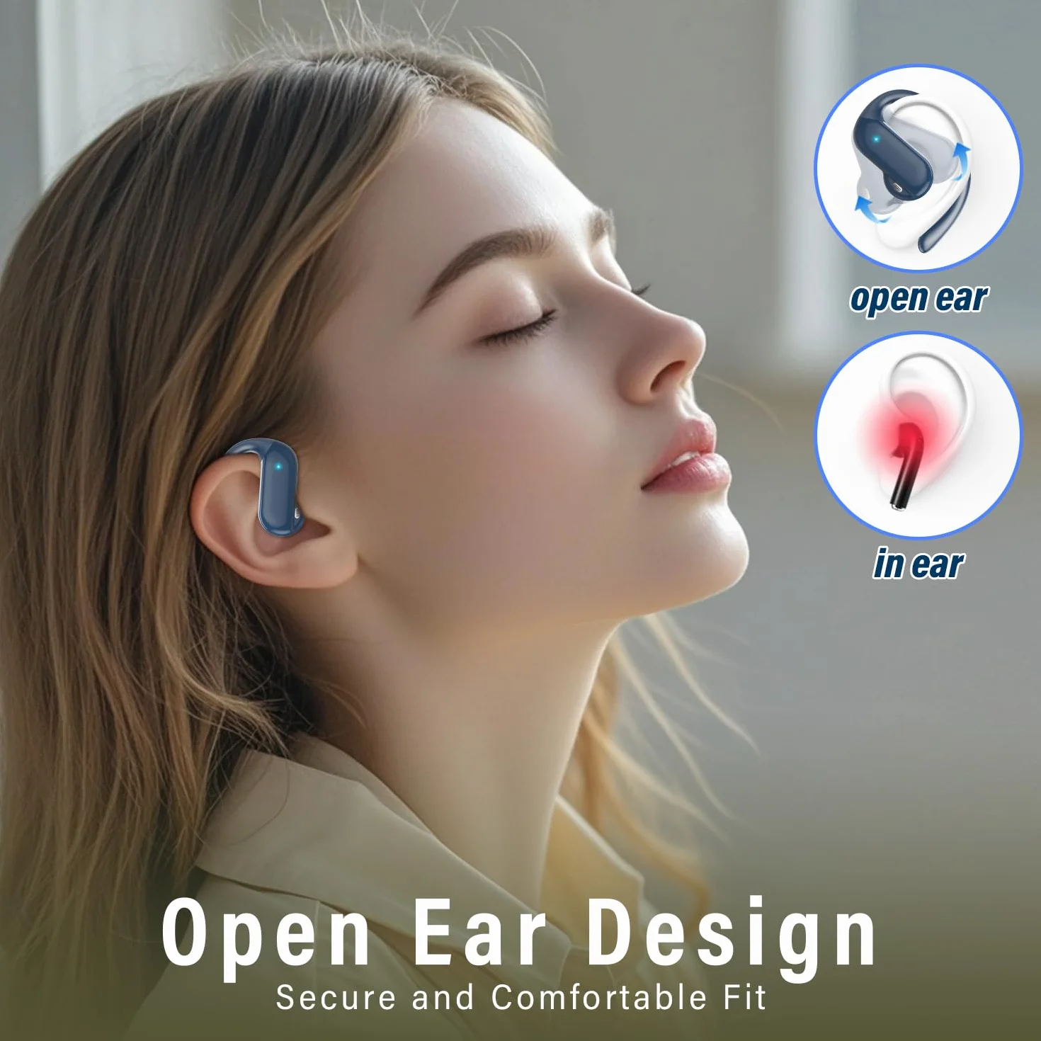 AI Cuffie Traduzione Simultanea, 3-in-1 Bluetooth 5.4 Cuffie Traduzione con 165 Lingue/8 Modalità, 42 Ore Open Ear Auricolari Bluetooth con APP e Codice Autorizz Permanente per Viaggi/Affari/Studio