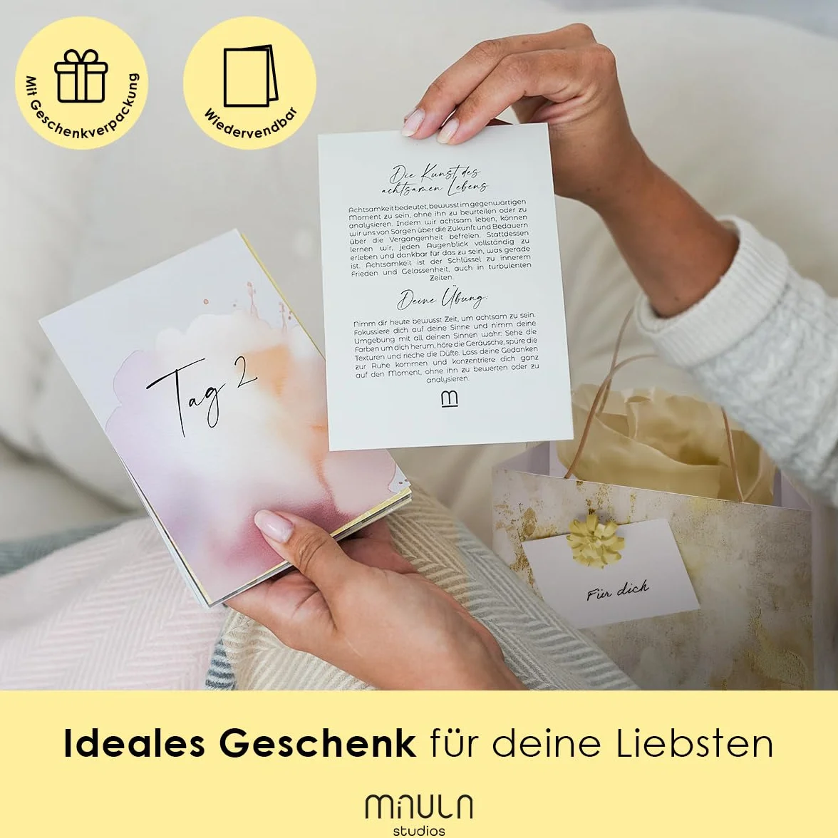 Adventskalender 2024 Donne 31 Achtsamkeitsübungen Frauen Achtsamkeit Motivation Tischkalender Milula
