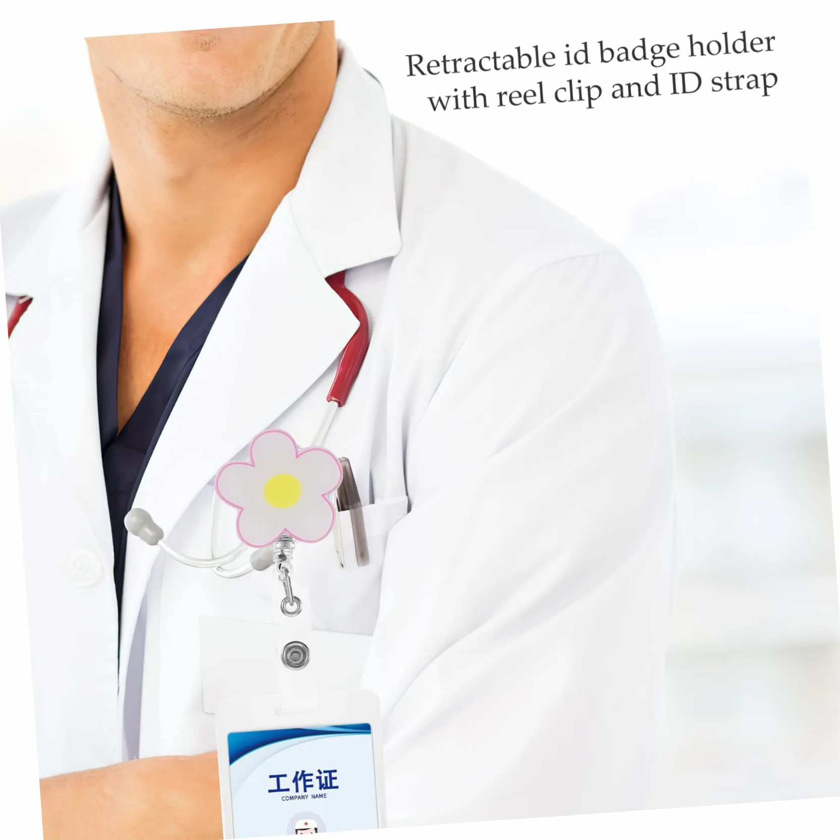 NUOBESTY 20pezzi Porta Badge Retrattile Clip Per Targhette Id Con Fibbia Pratico Per e Personale Medico Soluzione Per Ufficio e Eventi