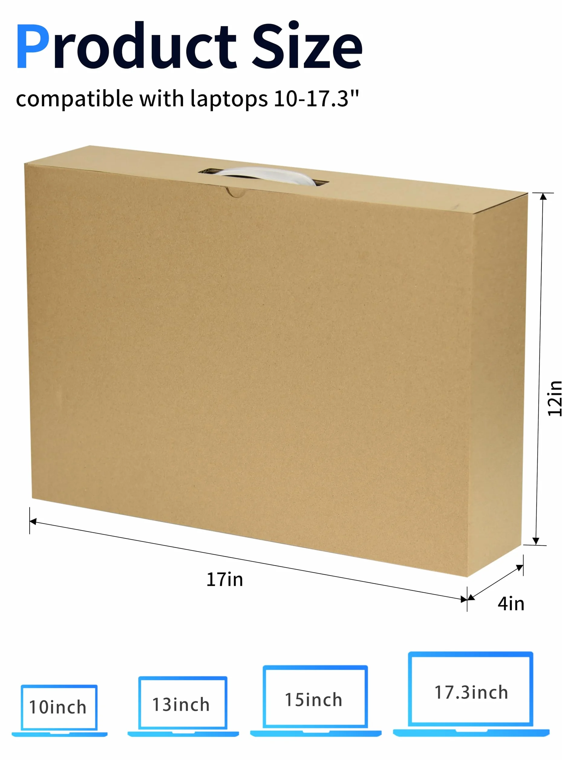 Orionstar Scatola per laptop con schiuma protettiva per computer portatile fino a 17,3 pollici, in cartone per computer portatili, scatola di spedizione per computer portatili