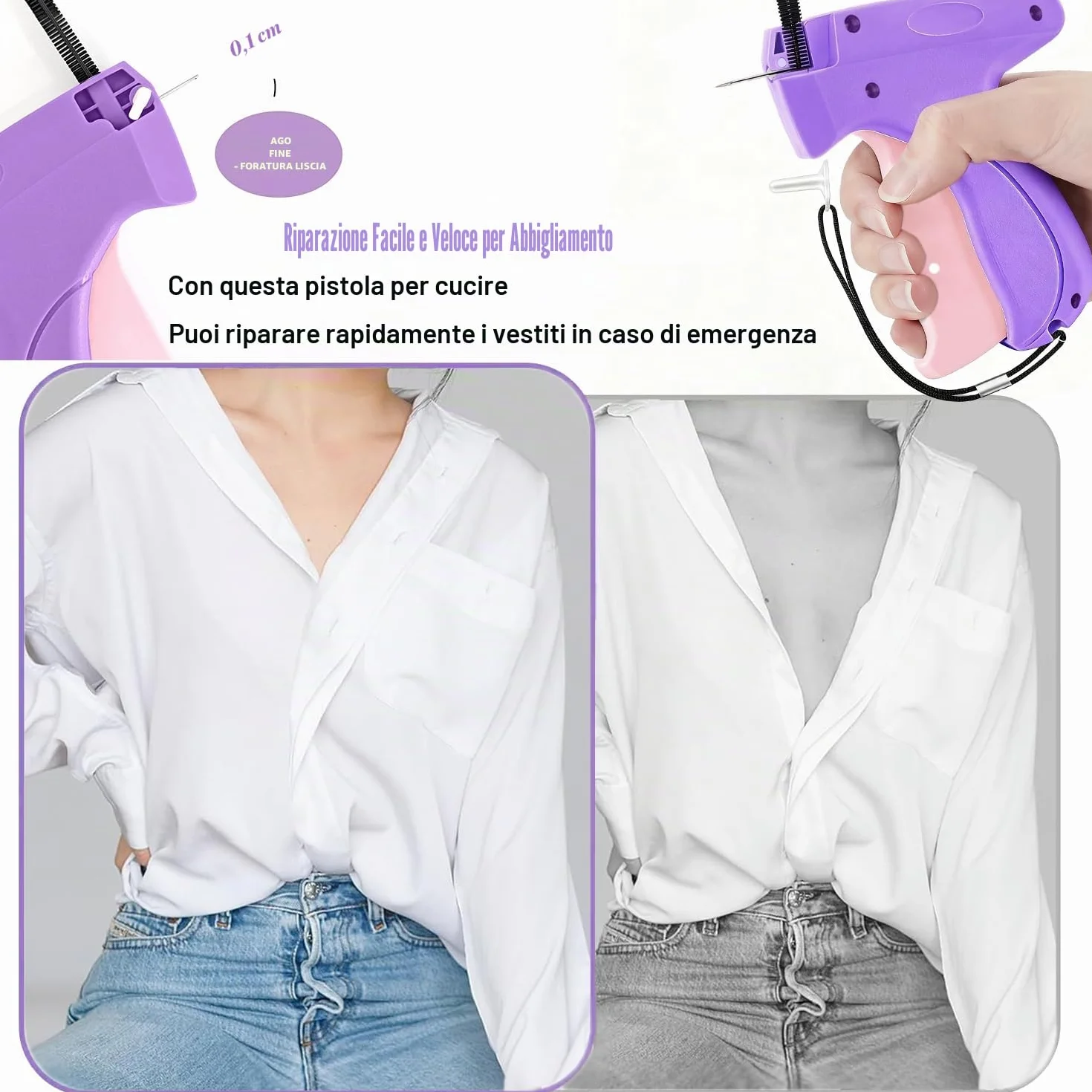 Stitchy Pistola da Cucito Stitchy Quick Fixer Macchina da Cucire a Pistola Portatile per Tessuti