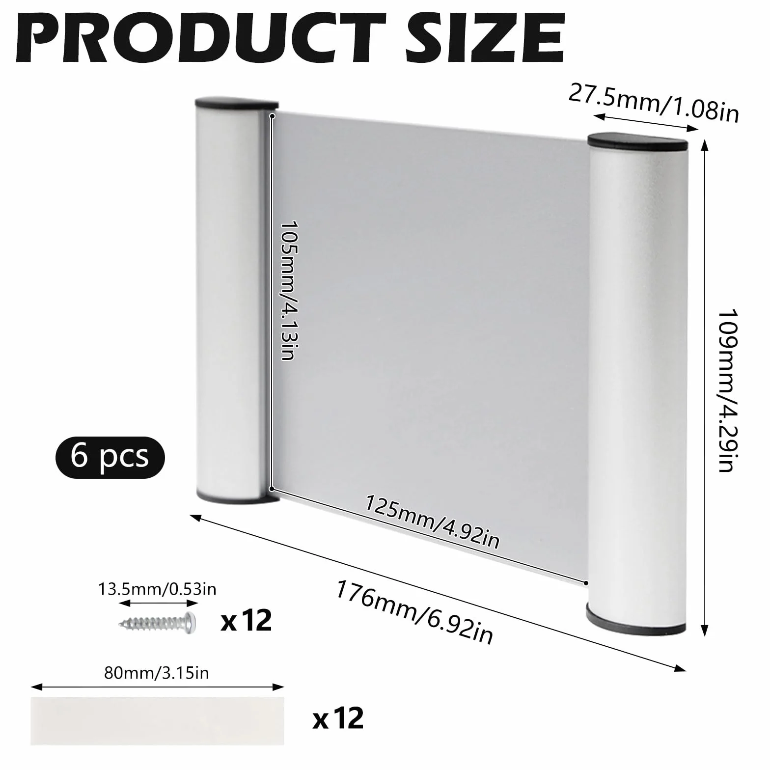 6 Pezzi A6 Targhette Porta Ufficio in Alluminio (148x105 mm)Autoadesivo Set completo Installazione su Porta per Segnaletica Professionale in Uffici, Studi Medici, Ambienti Commerciali ed Eventi