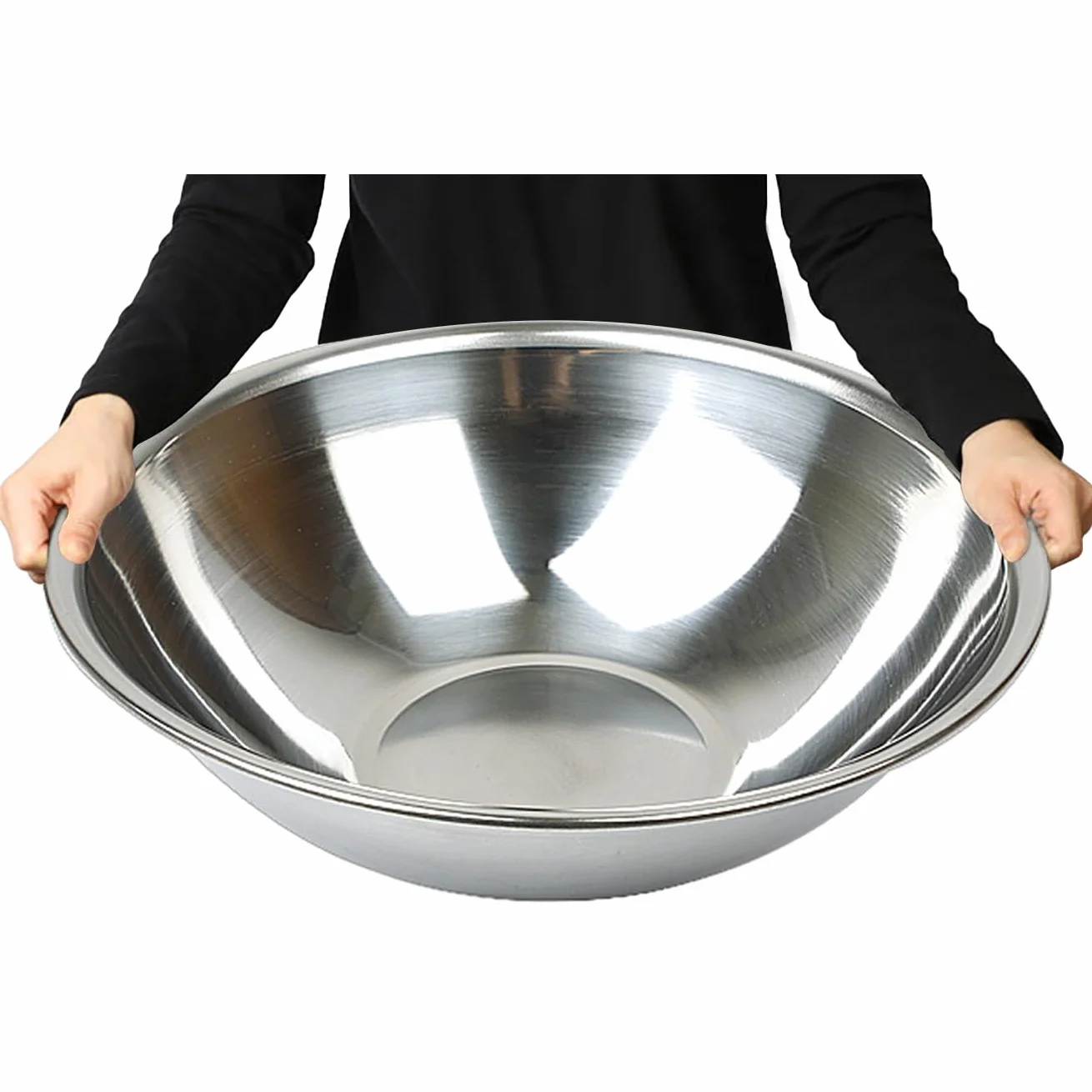 Ciotola in acciaio inox extra large 50,8 cm diametro 15,5 cm altezza 1 pezzo