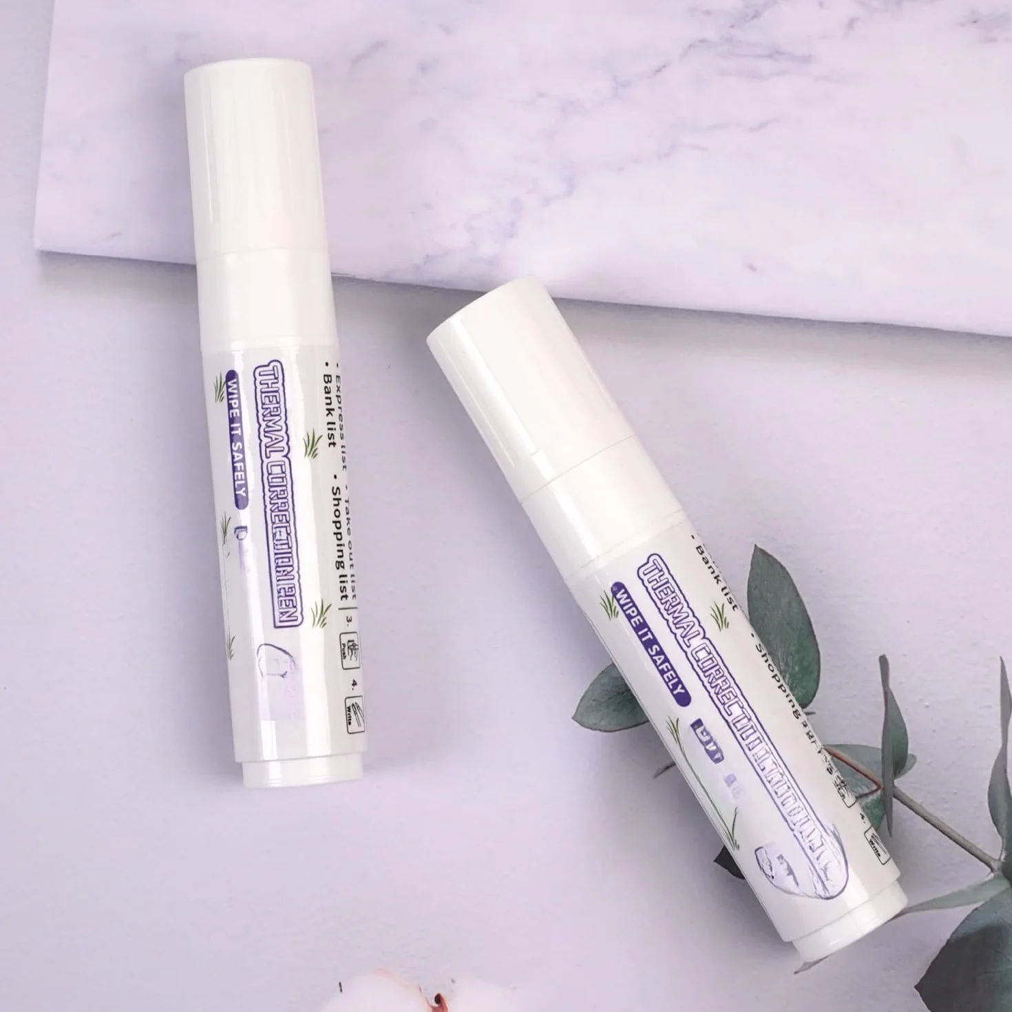 White Out Pen Correzione della carta Label Shopping Bill Data Eraser Protezione della privacy Strumento rapido