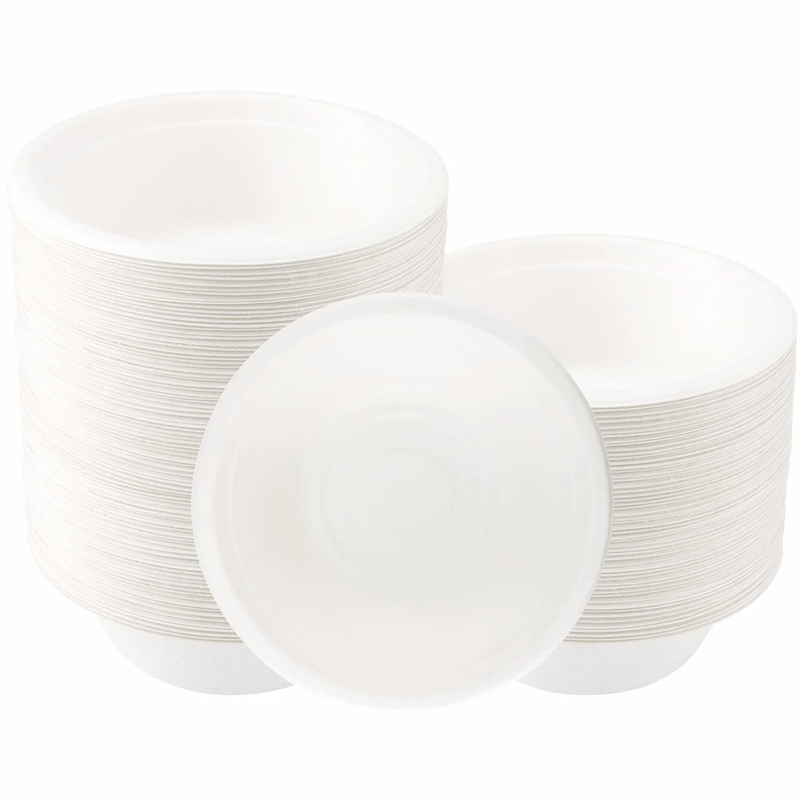 PINGEUI 100 ciotole usa e getta da 350 ml in cartone bianco per feste barbecue picnic