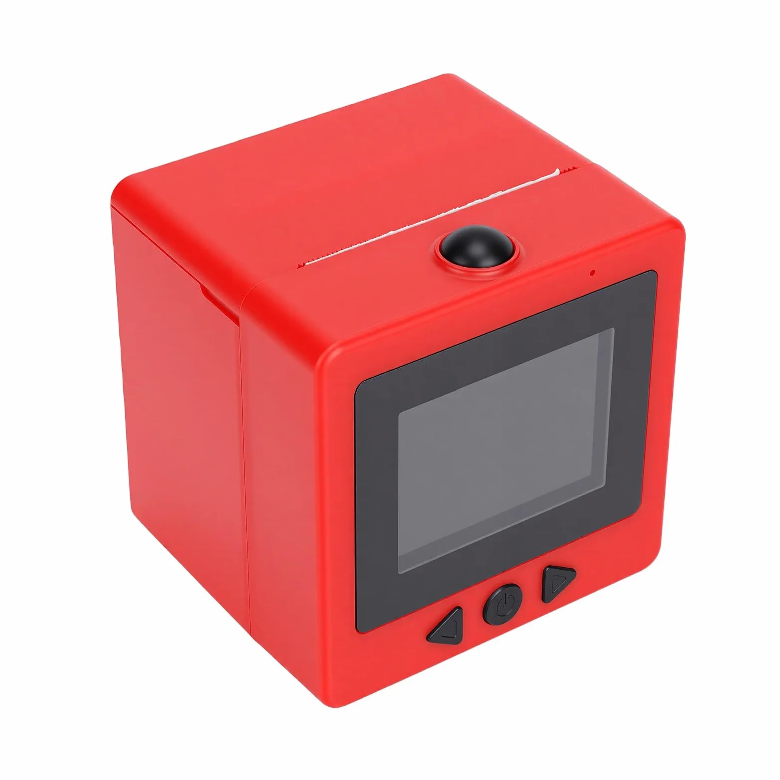 Bewinner Stampante per Adesivi Intelligente AI, Etichettatrice Termica Senza Inchiostro a Controllo Vocale con Schermo da 2,4 Pollici, Macchina da Stampa Wireless Portatile da 203 DPI per (rosso)