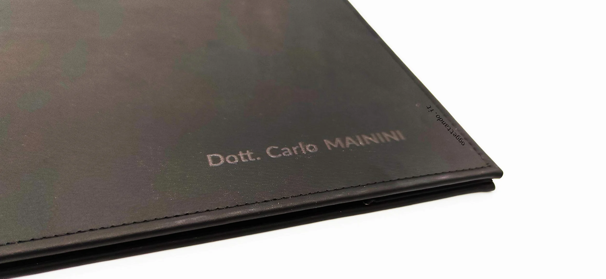 OGGETTANDO SOTTOMANO PERSONALIZZABILE per scrivania ECOPELLE Nero