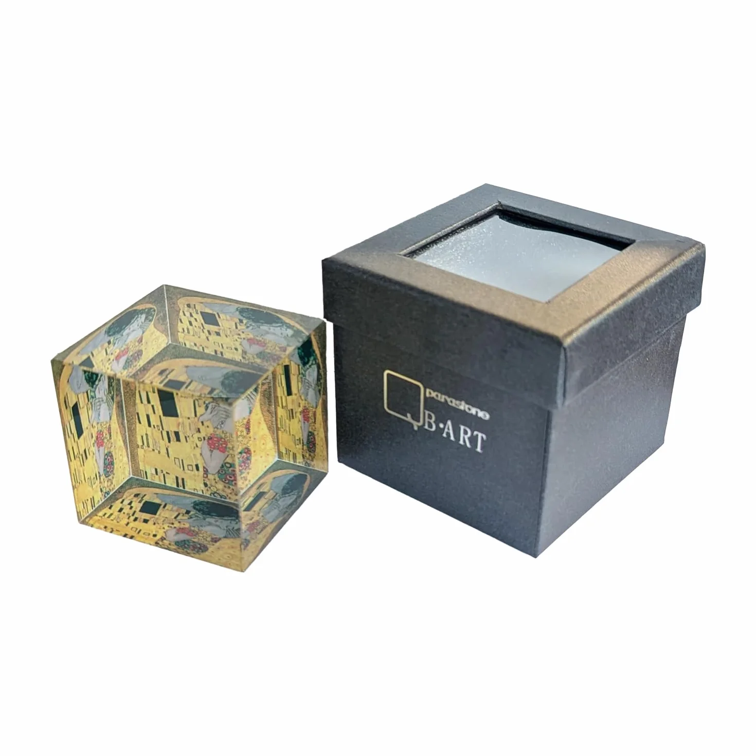 Fermacarte rettangolare in vetro KLIMT - Il bacio 6 x 6 cm