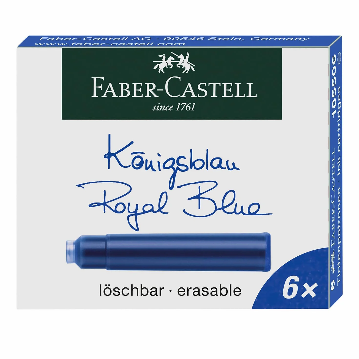 FABER-CASTELL Cartucce d'inchiostro standard blu reale 30 pezzi