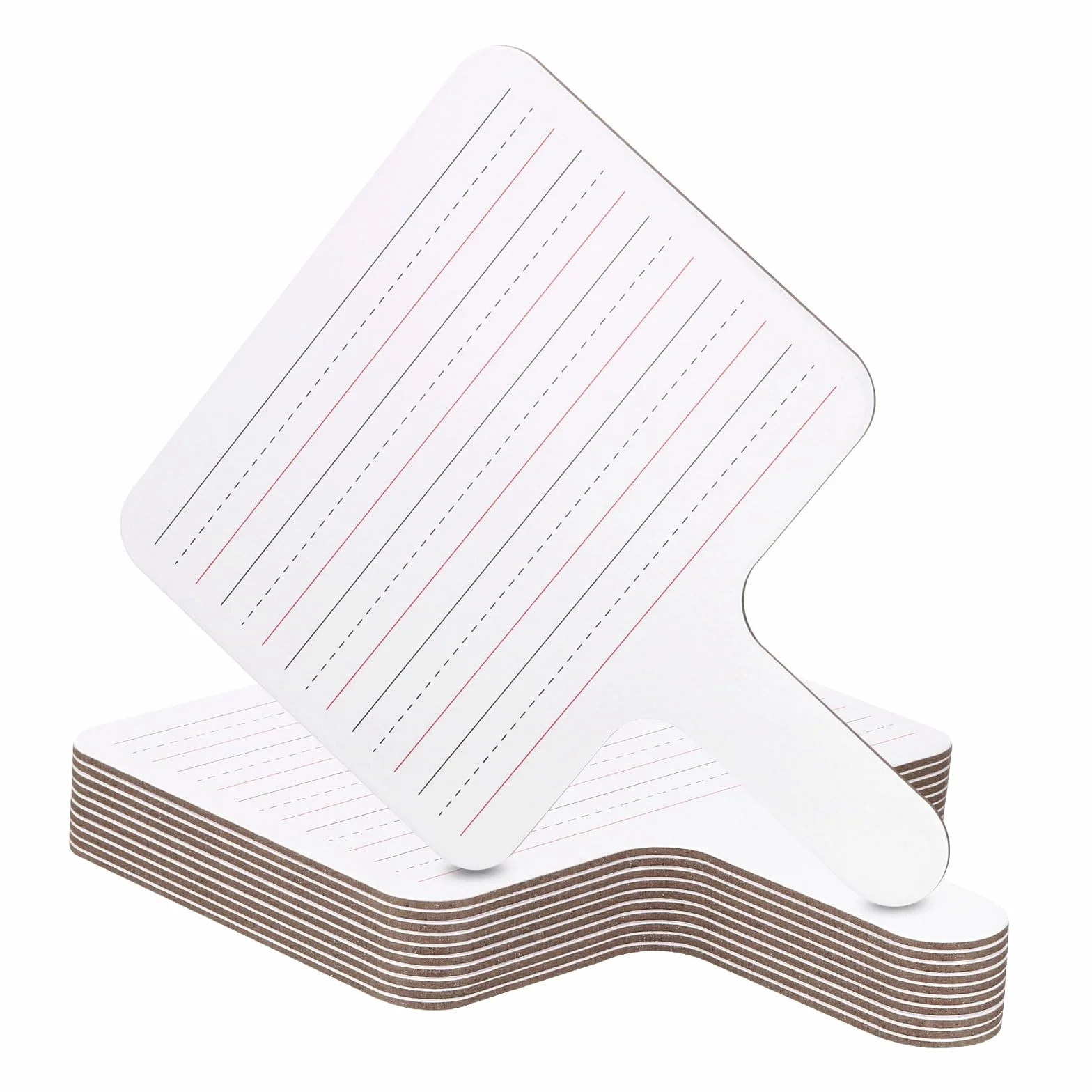 PATIKIL 10x8 Lavagne a Secco Portatili, 10pz Lavagna Cancellabile Secco Rivestimento Paletta Quadrata Doppio Lato Portatile per Giochi di Votazione Insegnamento Ufficio Feste
