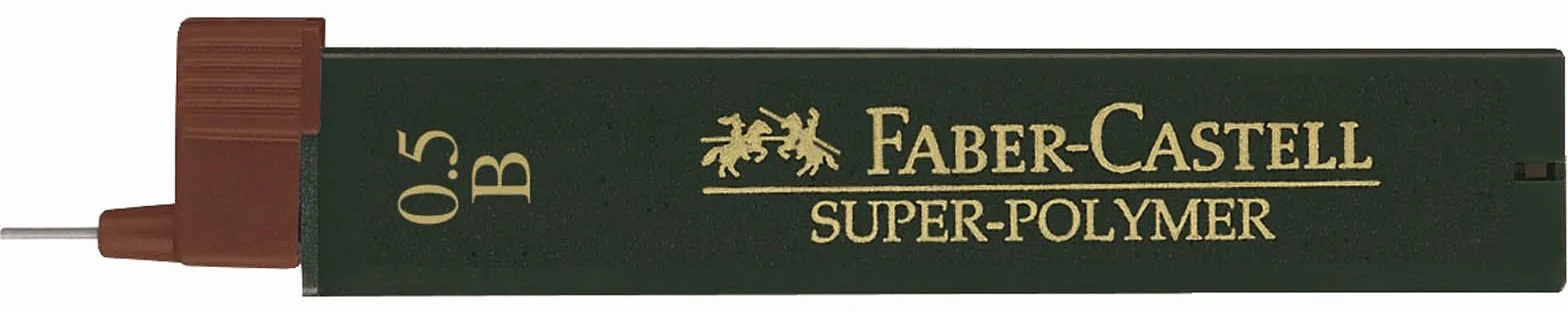 Faber-Castell Mine Sottili Super Polymer 0,5 mm B 12 Pezzi