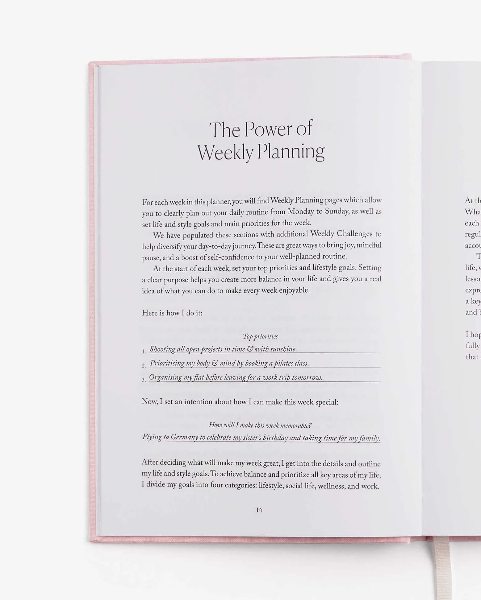 LIFE&Style Planner di Leonie Hanne, diario giornaliero per gratitudine, lavoro e benessere con suggerimenti riflettenti, pianificazione settimanale degli obiettivi, approfondimenti di stile, agenda di