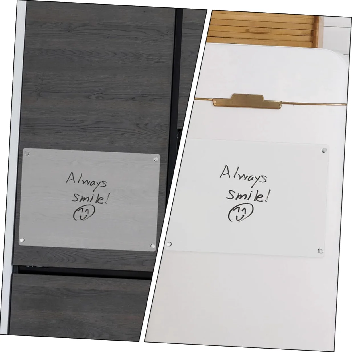Lavagna Magnetica Cancellabile a Secco per Frigorifero, 2 Pezzi | Acrilico e Magnete, per Pianificazione Domestica, Scrittura Scorrevole, Facile da Pulire