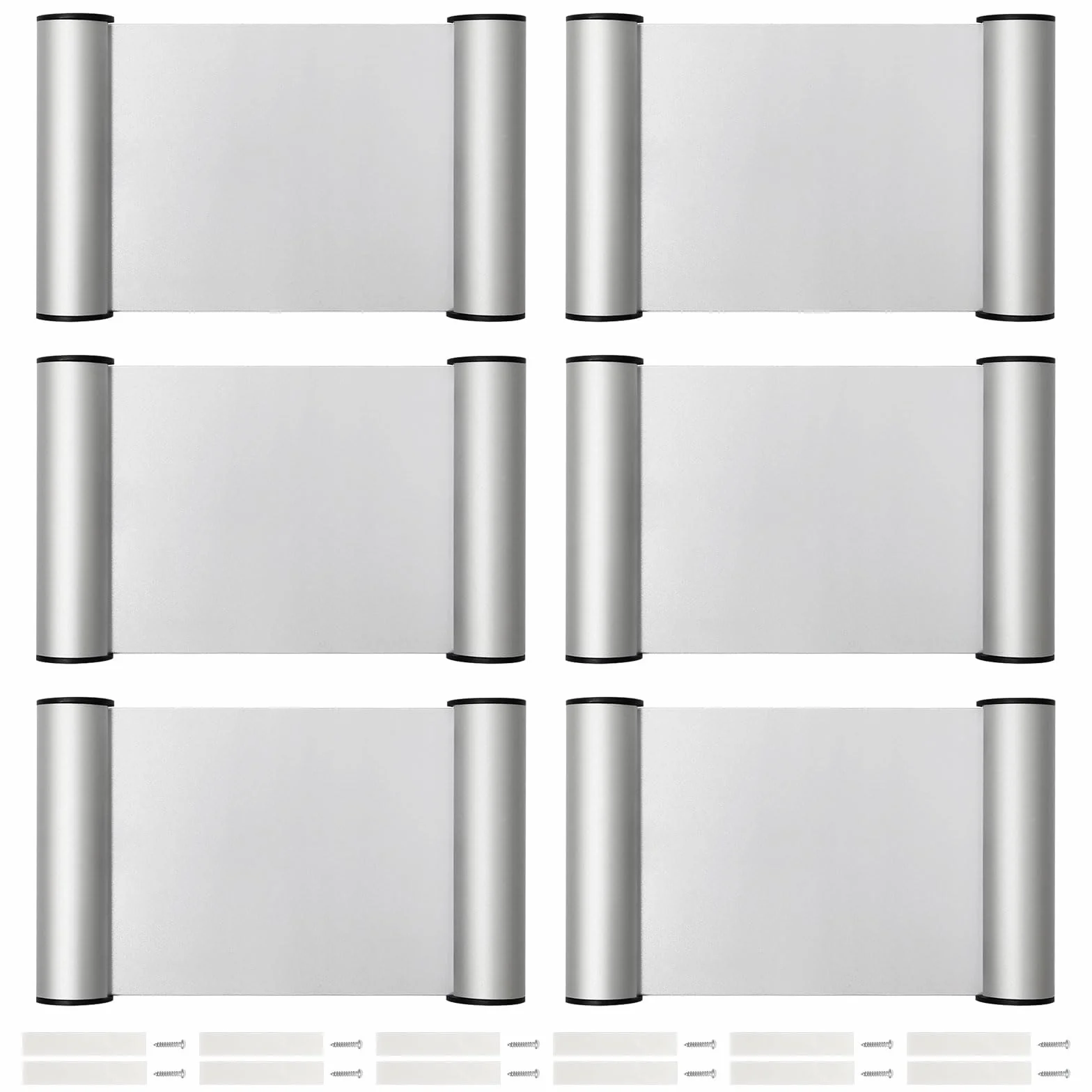 6 Pezzi A6 Targhette Porta Ufficio in Alluminio (148x105 mm)Autoadesivo Set completo Installazione su Porta per Segnaletica Professionale in Uffici, Studi Medici, Ambienti Commerciali ed Eventi