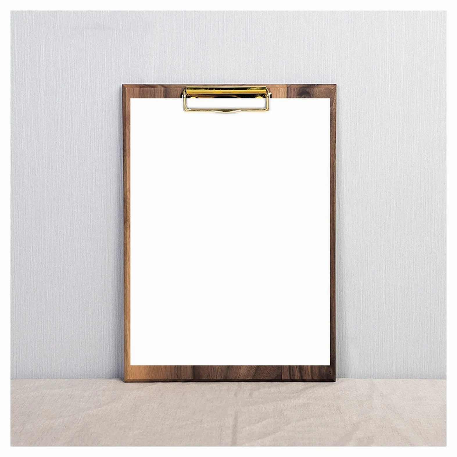 Portablocco Black Walnut Appunti File Organizzatore Cartella Binder Scrittura Cartella con Clip in Metallo Clip Menu Clip per casa, Ufficio, Ristorante Clipboard Portablocco (Size : Large)