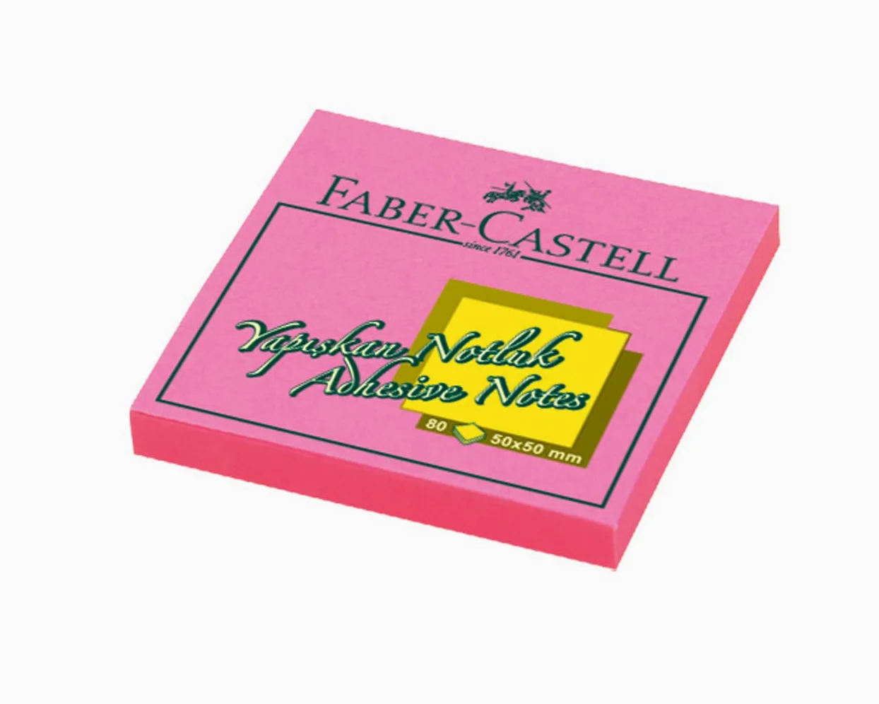 Faber Castell - Blocco note adesivo, 50 x 50 mm, colore: Rosa