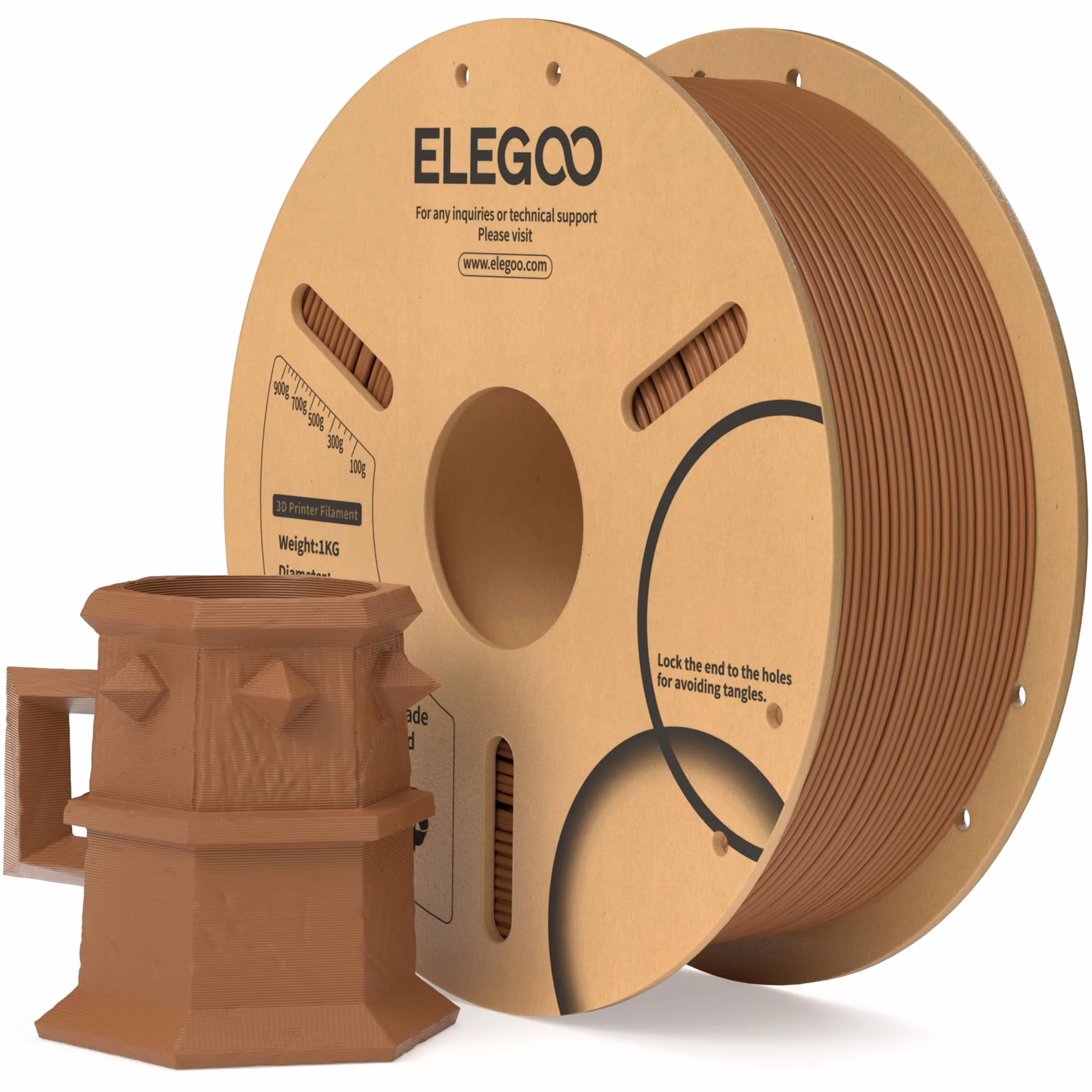 ELEGOO Filamento PLA 1,75 mm 1 kg per Stampante 3D Precisione Dimensionale +/- 0,02 mm