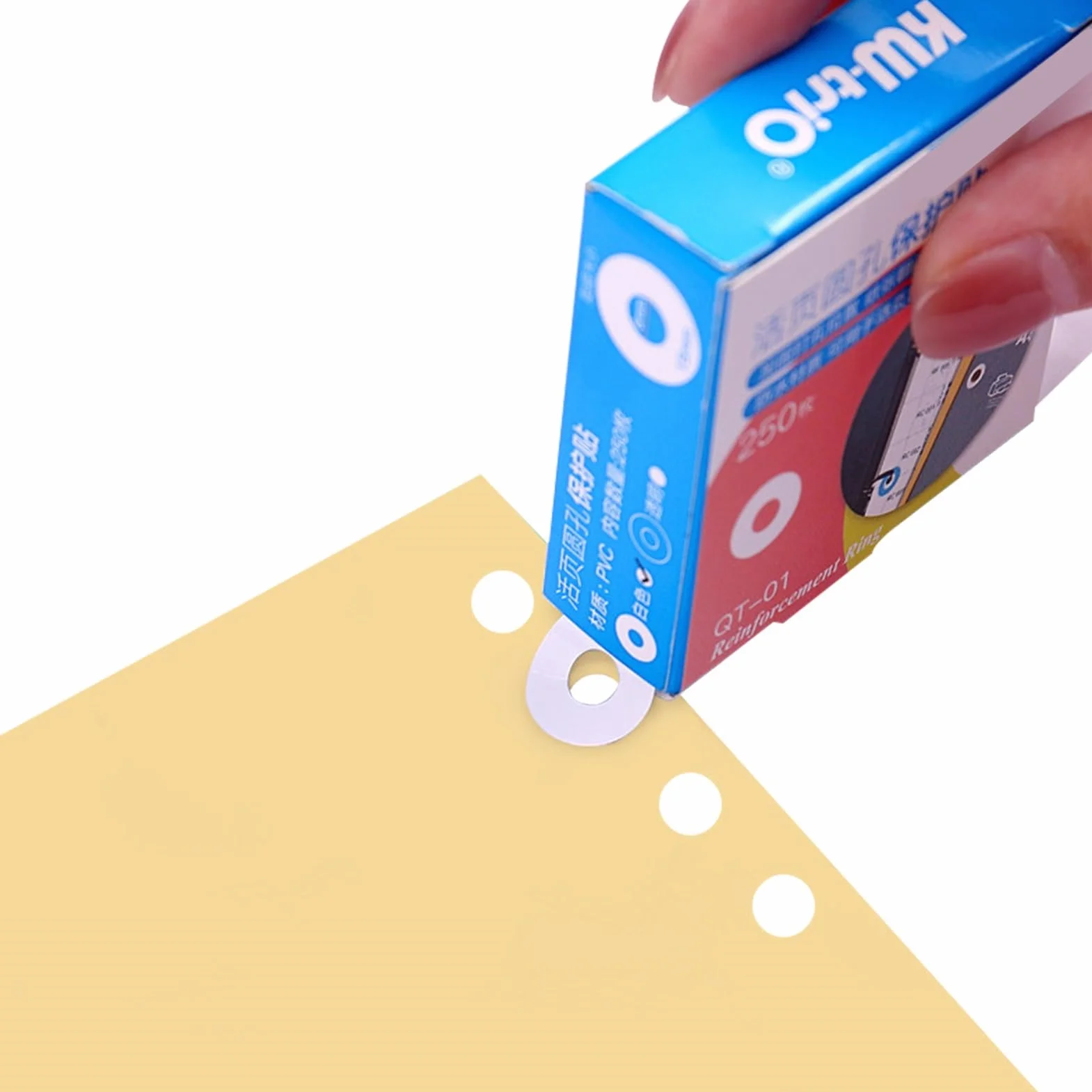 Etichette di Rinforzo per Fori Adesive Carta Rinforzi per Perforatori Pagine Perforate